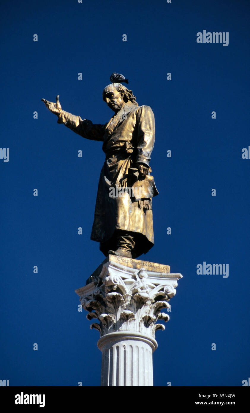 Father Miguel Hidalgo statue at Plaza Hidalgo in Chihuahua, Mexico Stock Photo
