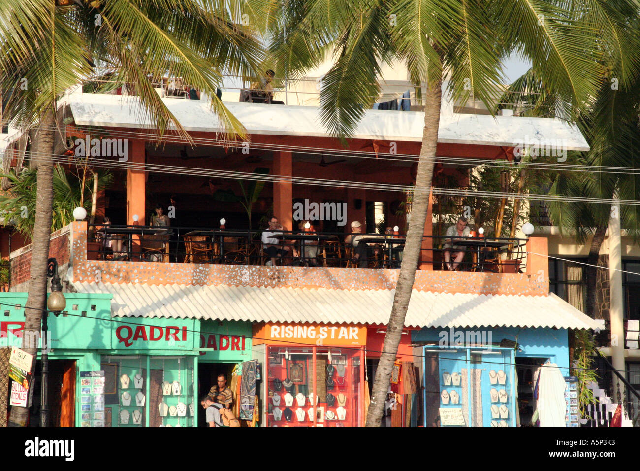 Fusion Bar, Kovalam Beach, Kerala, India Stock Photo