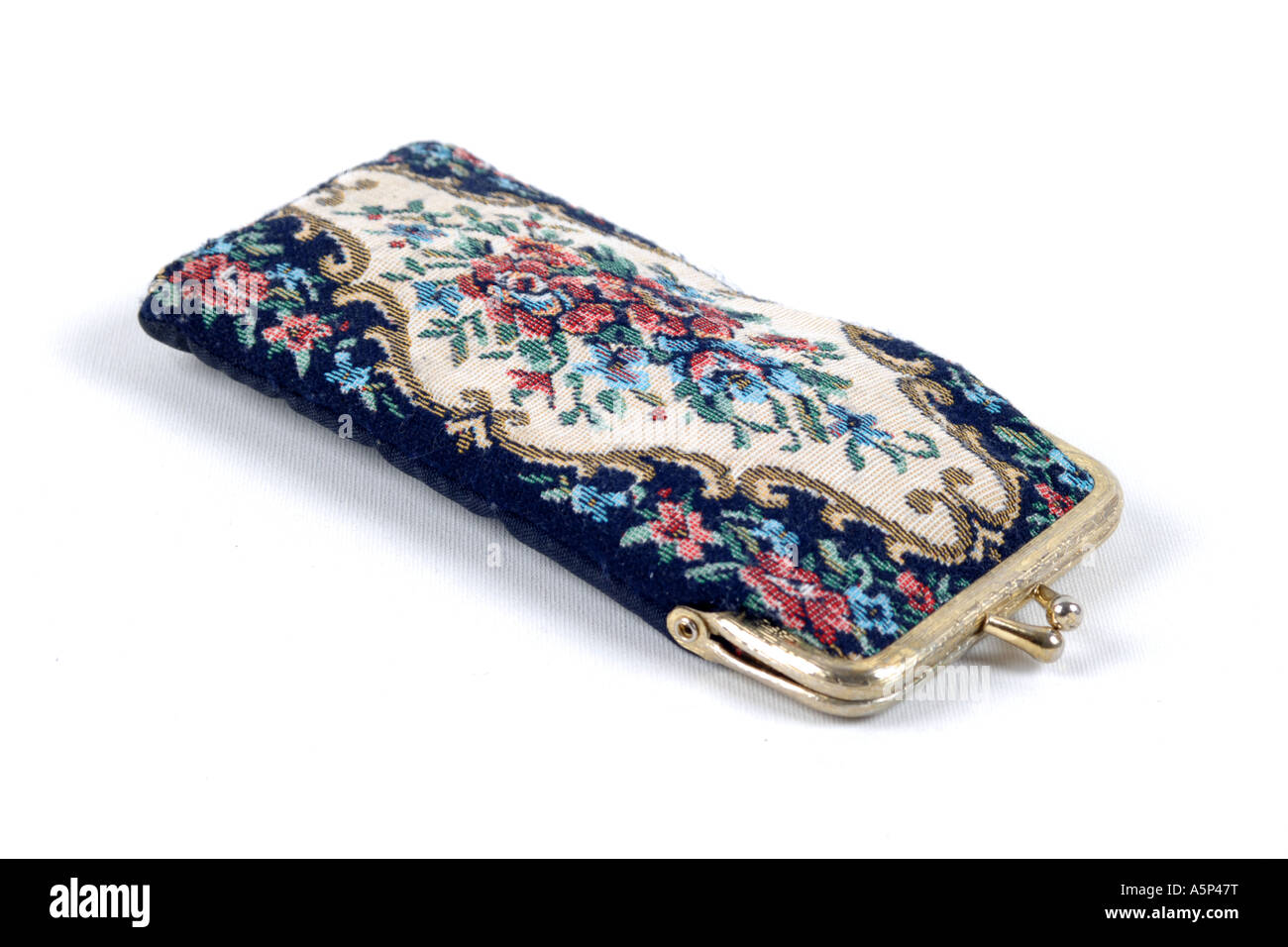 Ladies spectacle case against white hires stock photography and images