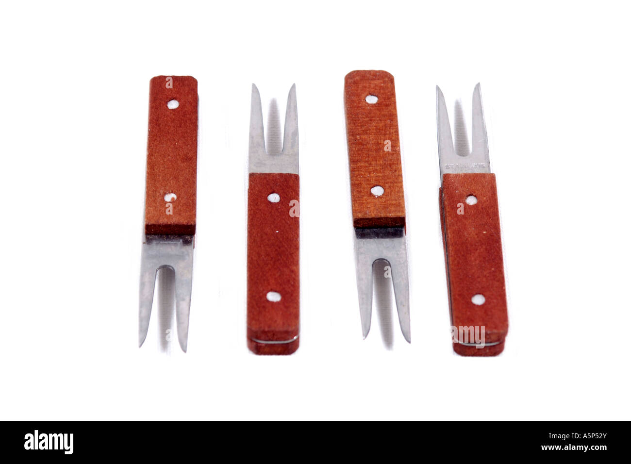 Corn on the cob forks Stock Photo