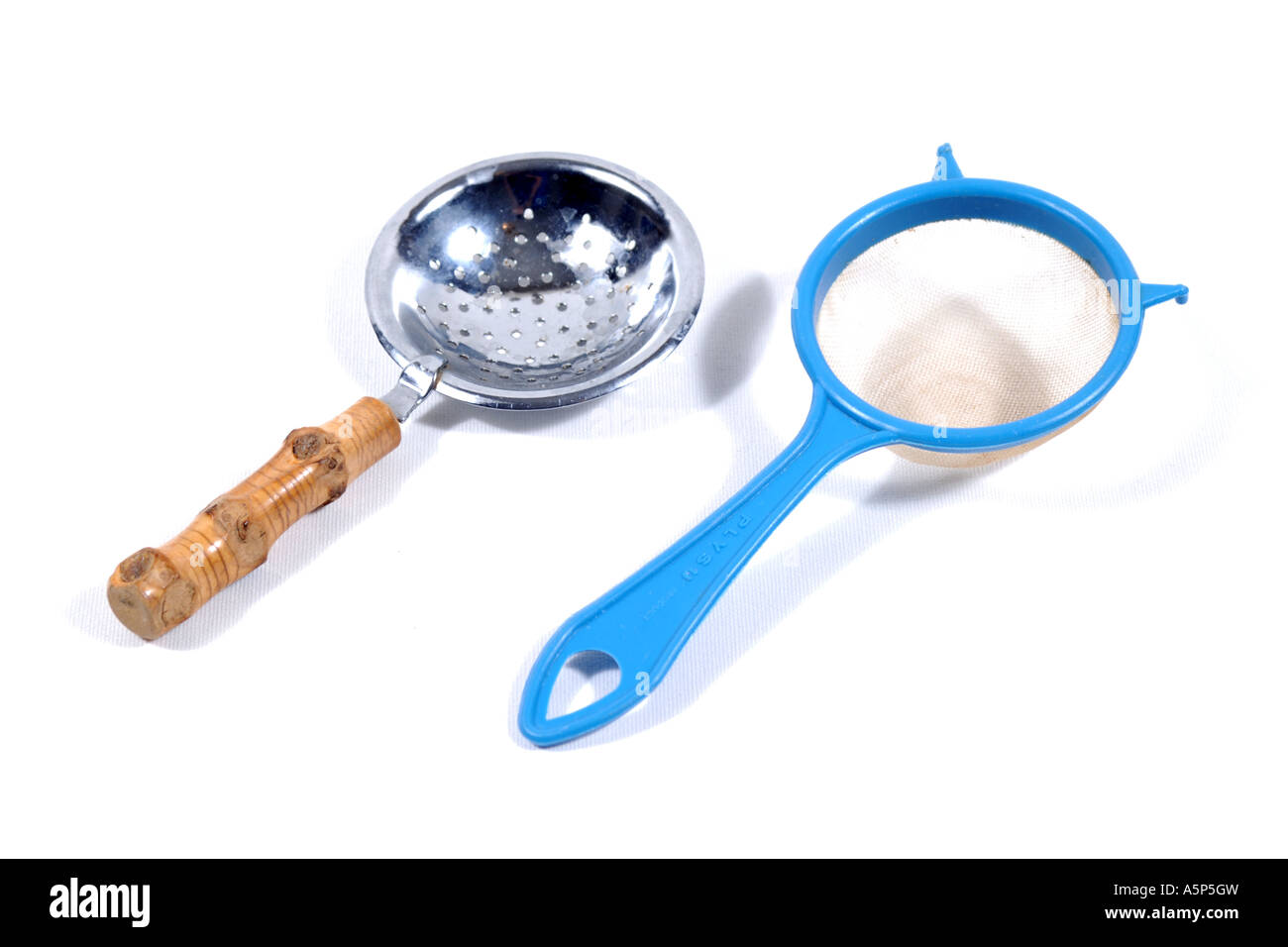 Two types of Tea Strainers Stock Photo Alamy
