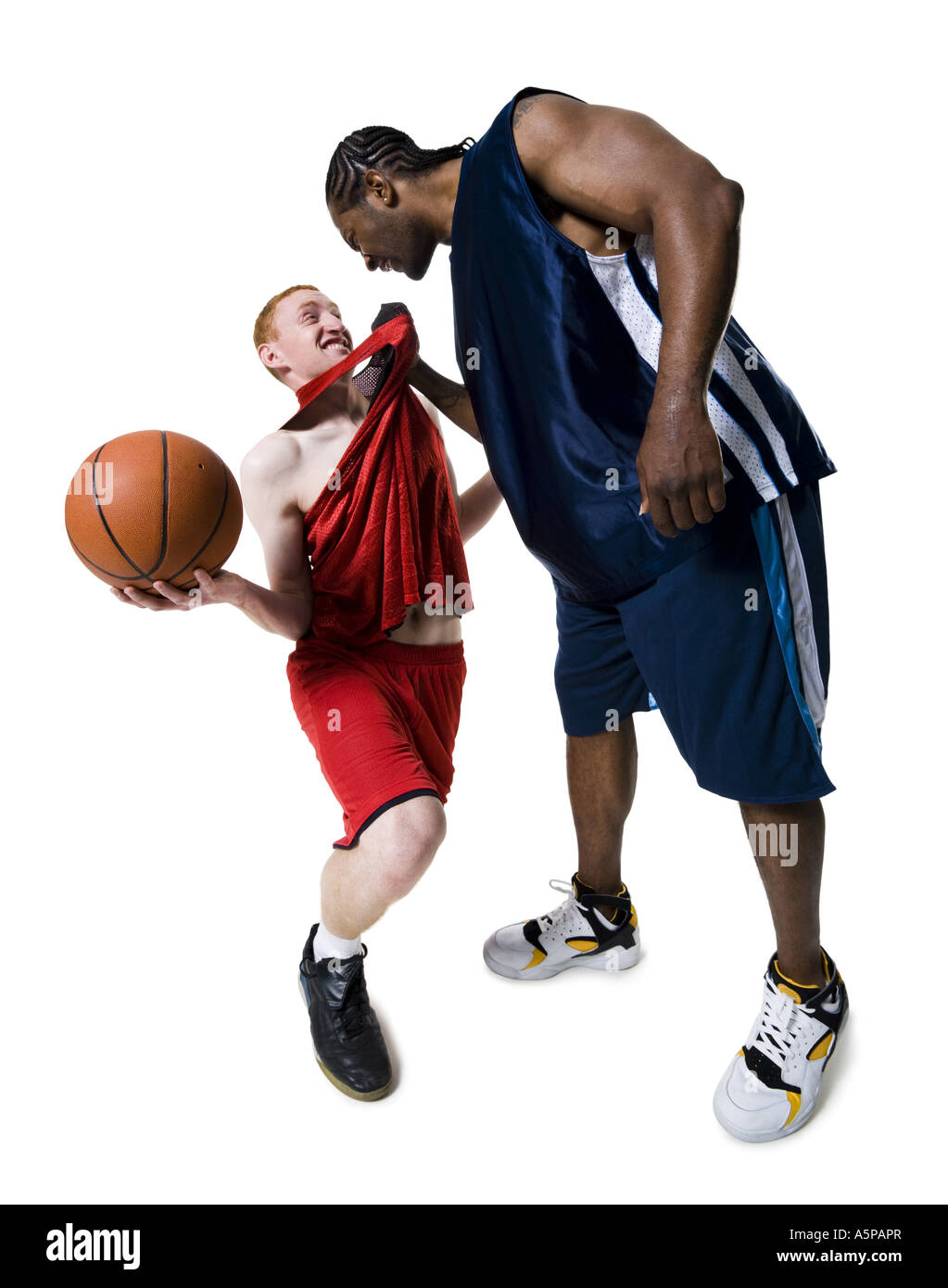 Two basketball players Stock Photo - Alamy