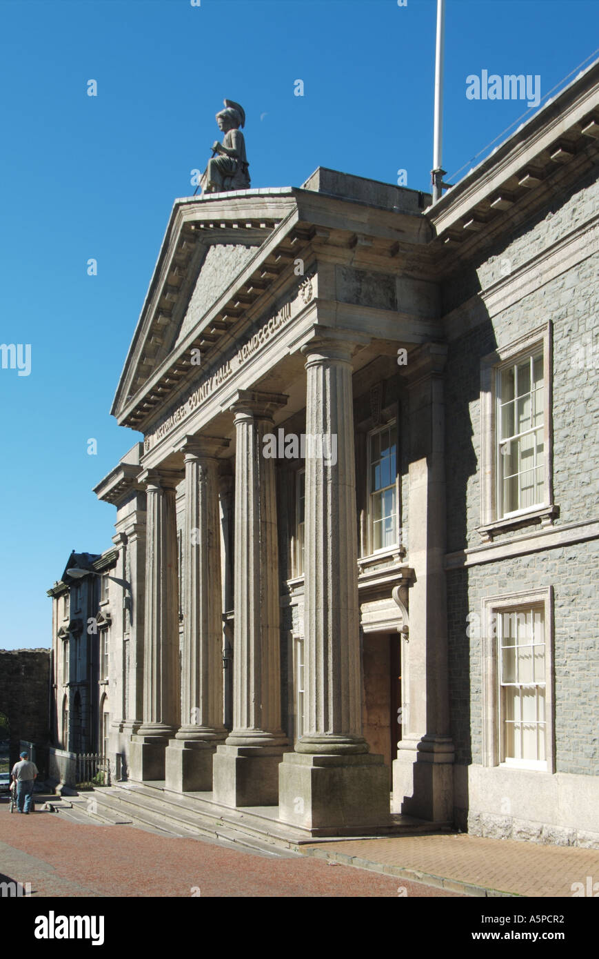 Caernarfon building variously used over time as a County and Town Hall