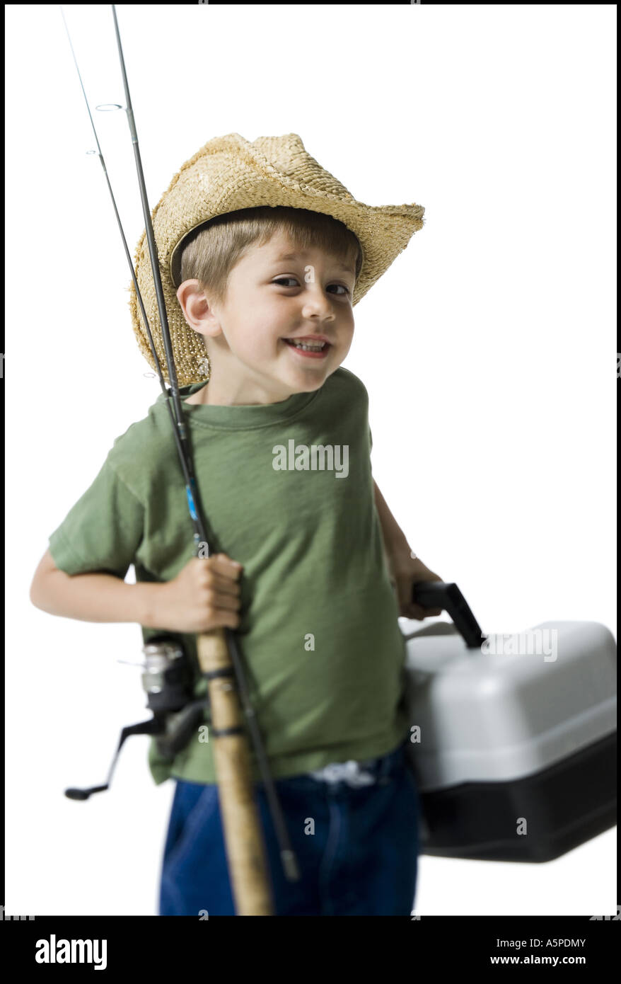 Adorable Baby Boy Toy Fishing Pole Stock Photo 186854507