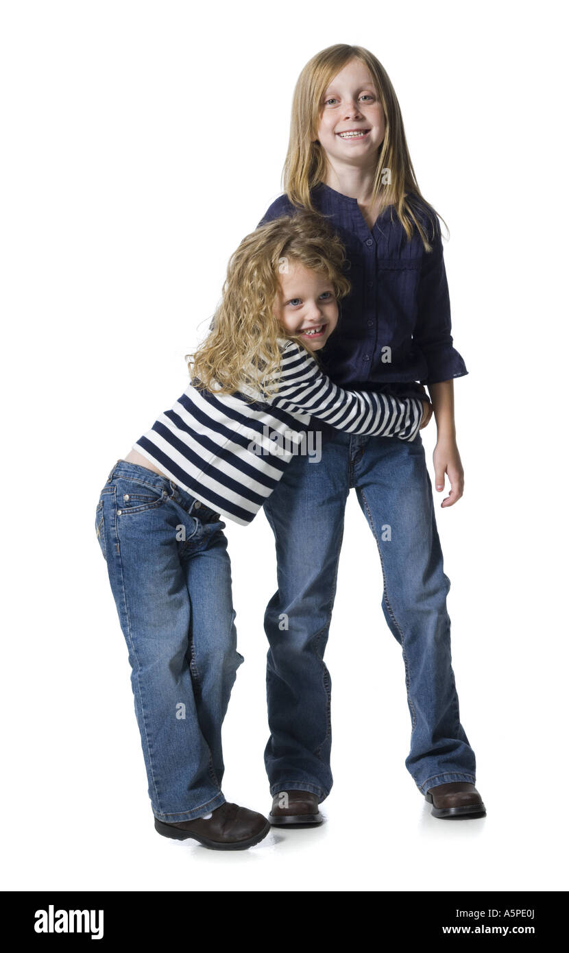 Two girls playing together Stock Photo