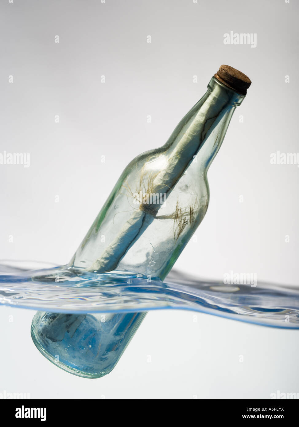 Message in a floating bottle Stock Photo - Alamy