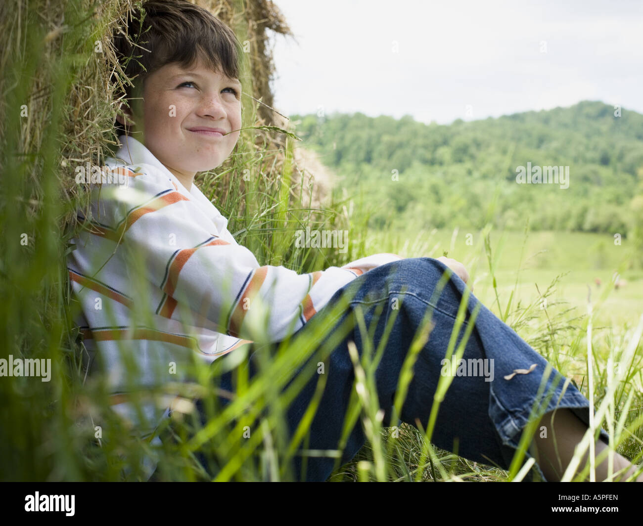 Portrait of a boy smiling Stock Photo - Alamy