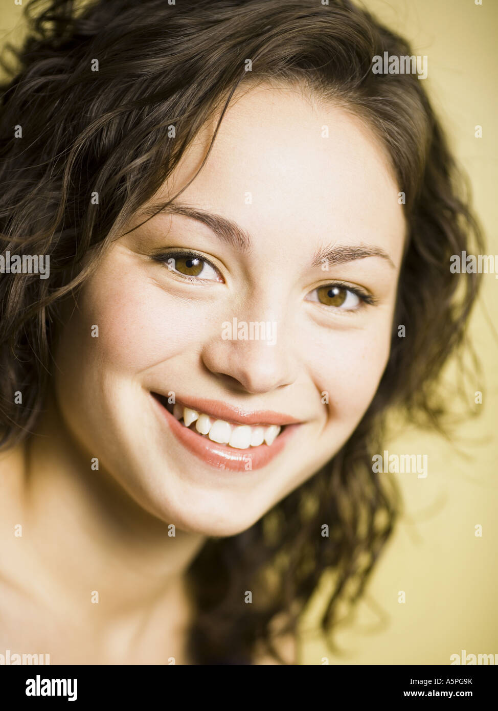 Smiling teenage girl Stock Photo - Alamy