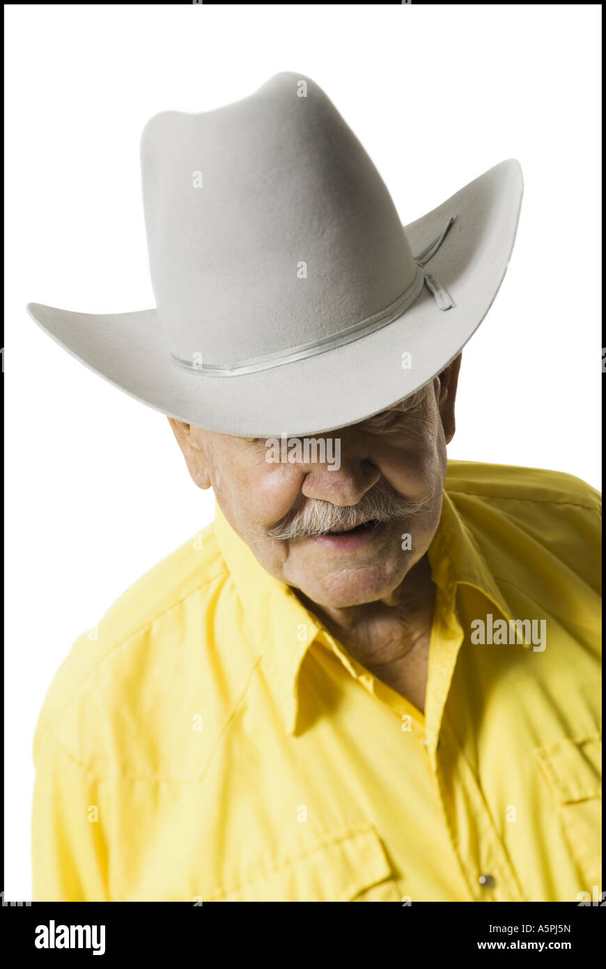 Older man in western clothing Stock Photo