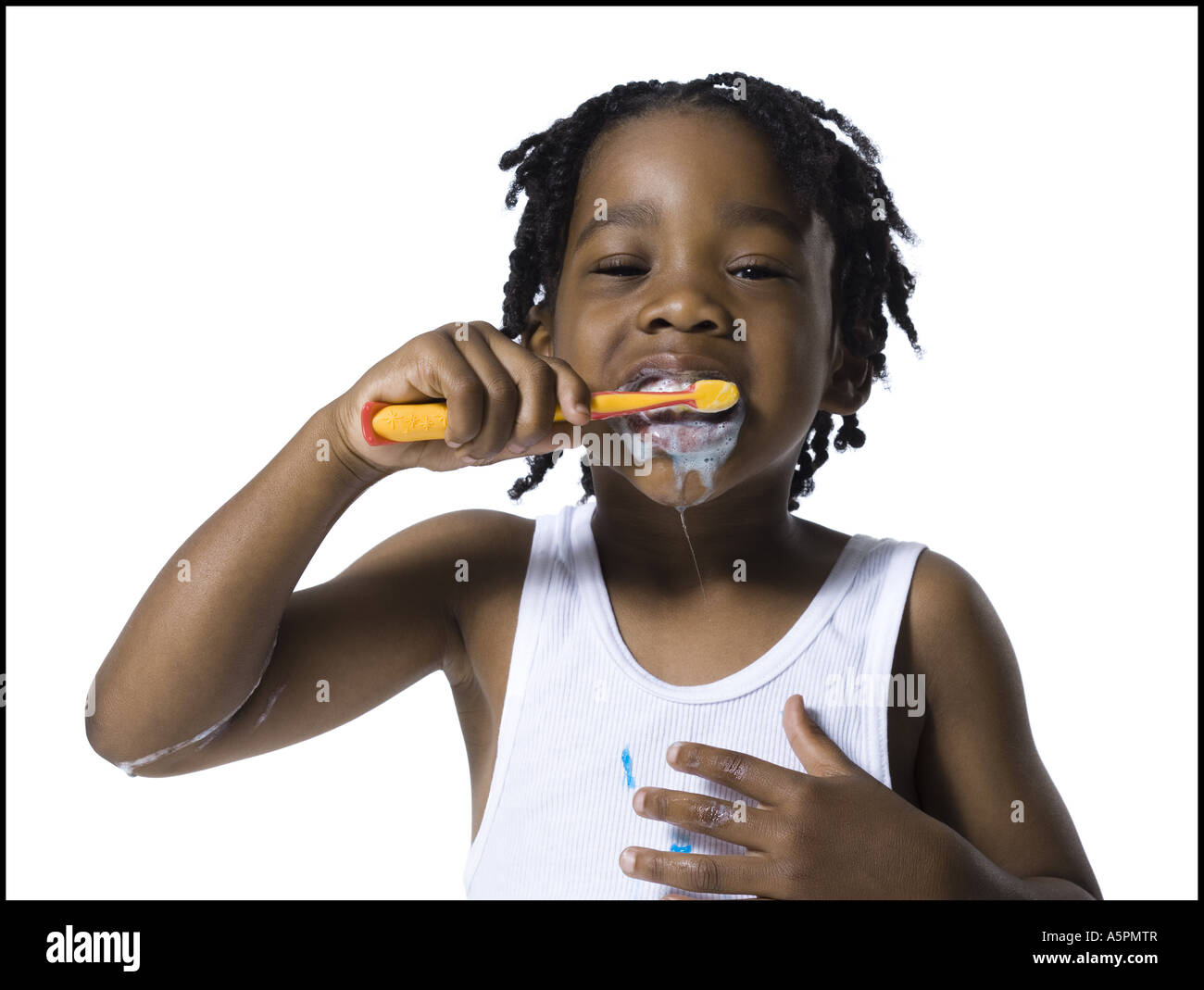 African american boy brushing teeth hires stock photography and images Alamy