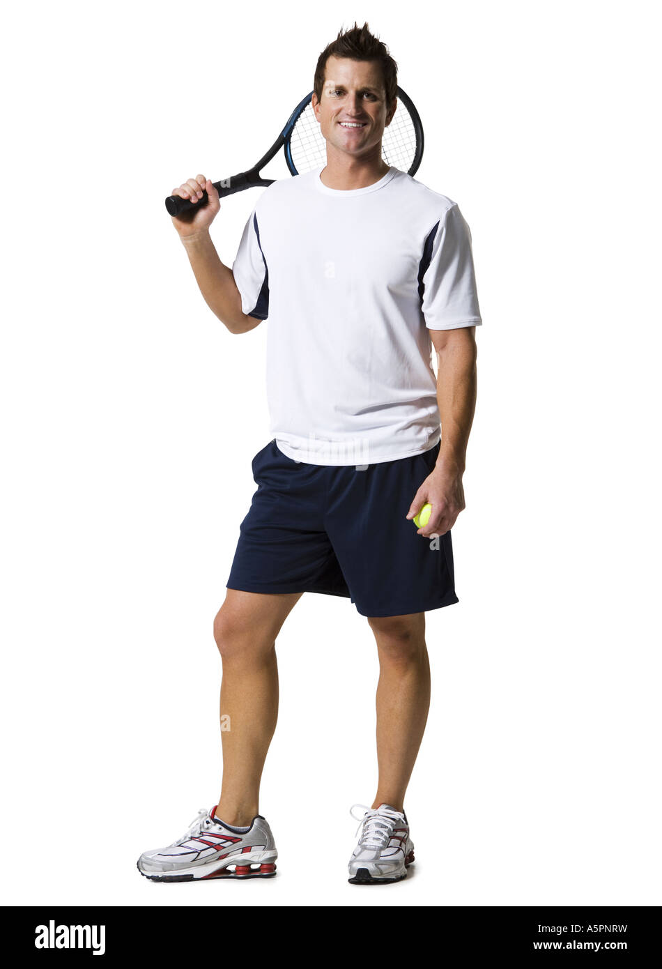 Male tennis player Stock Photo