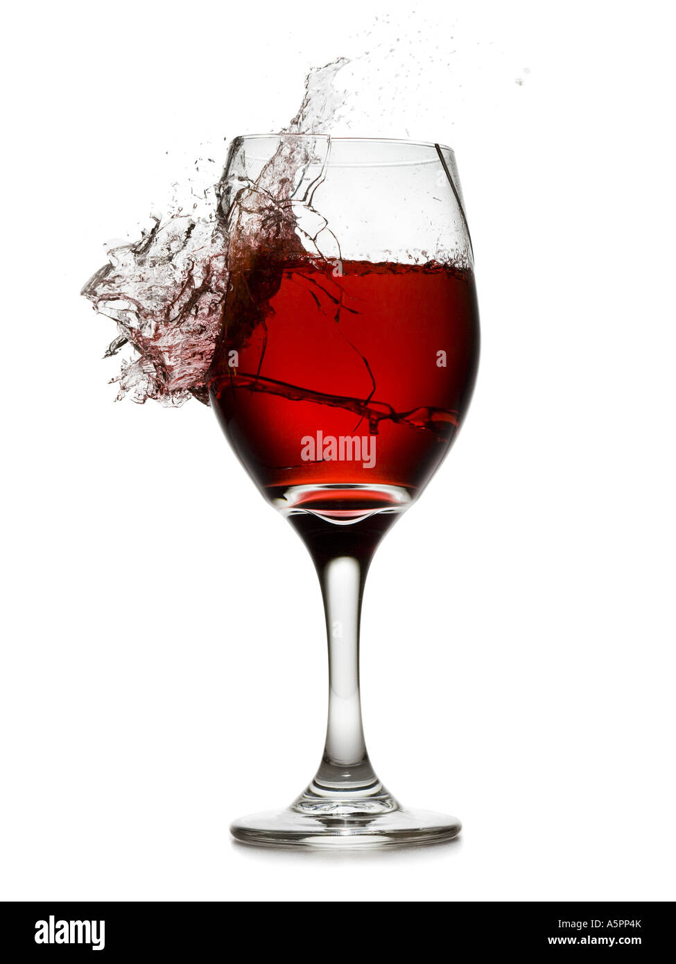 Exploding wine glass Stock Photo Alamy