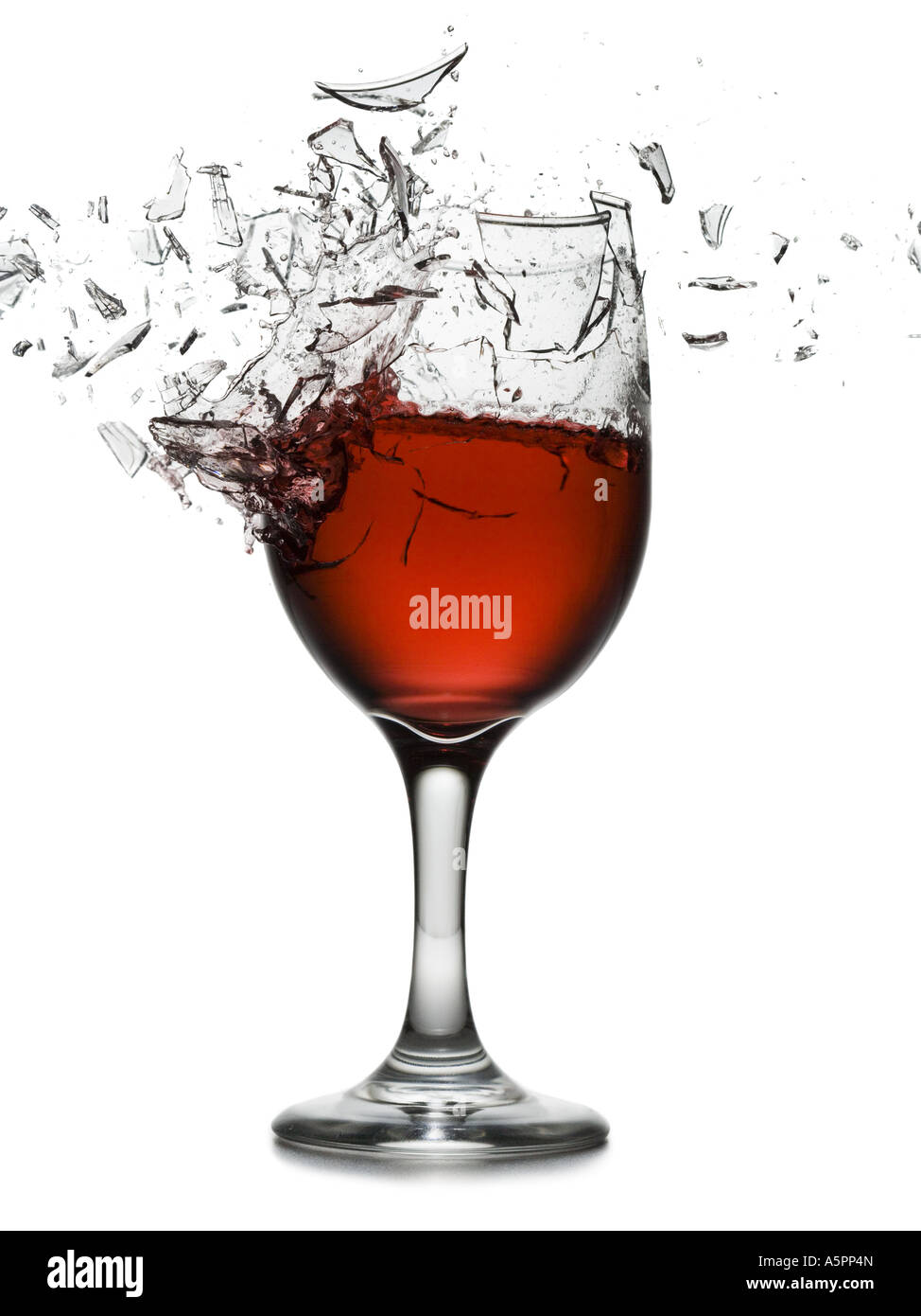 Exploding wine glass Stock Photo Alamy