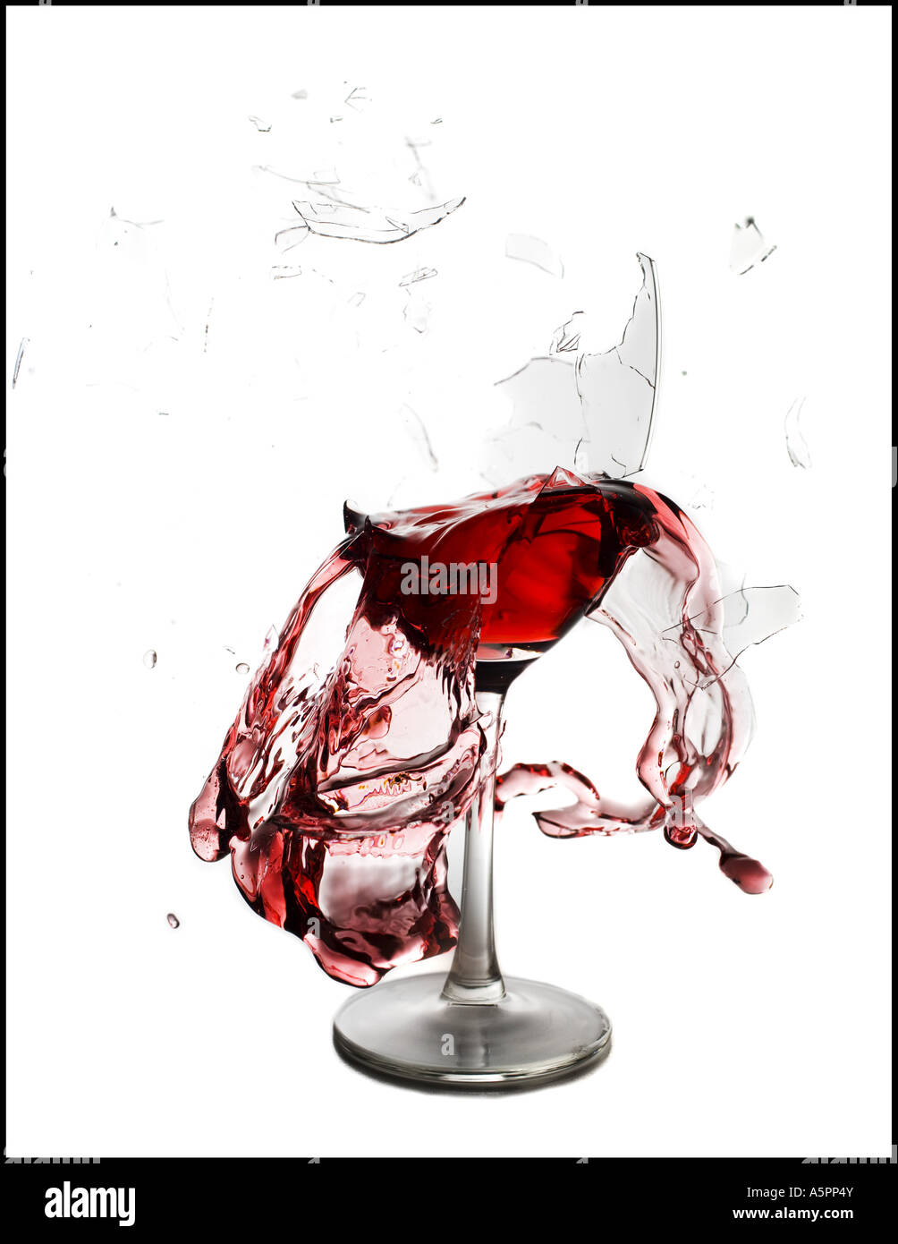 Exploding wine glass Stock Photo Alamy