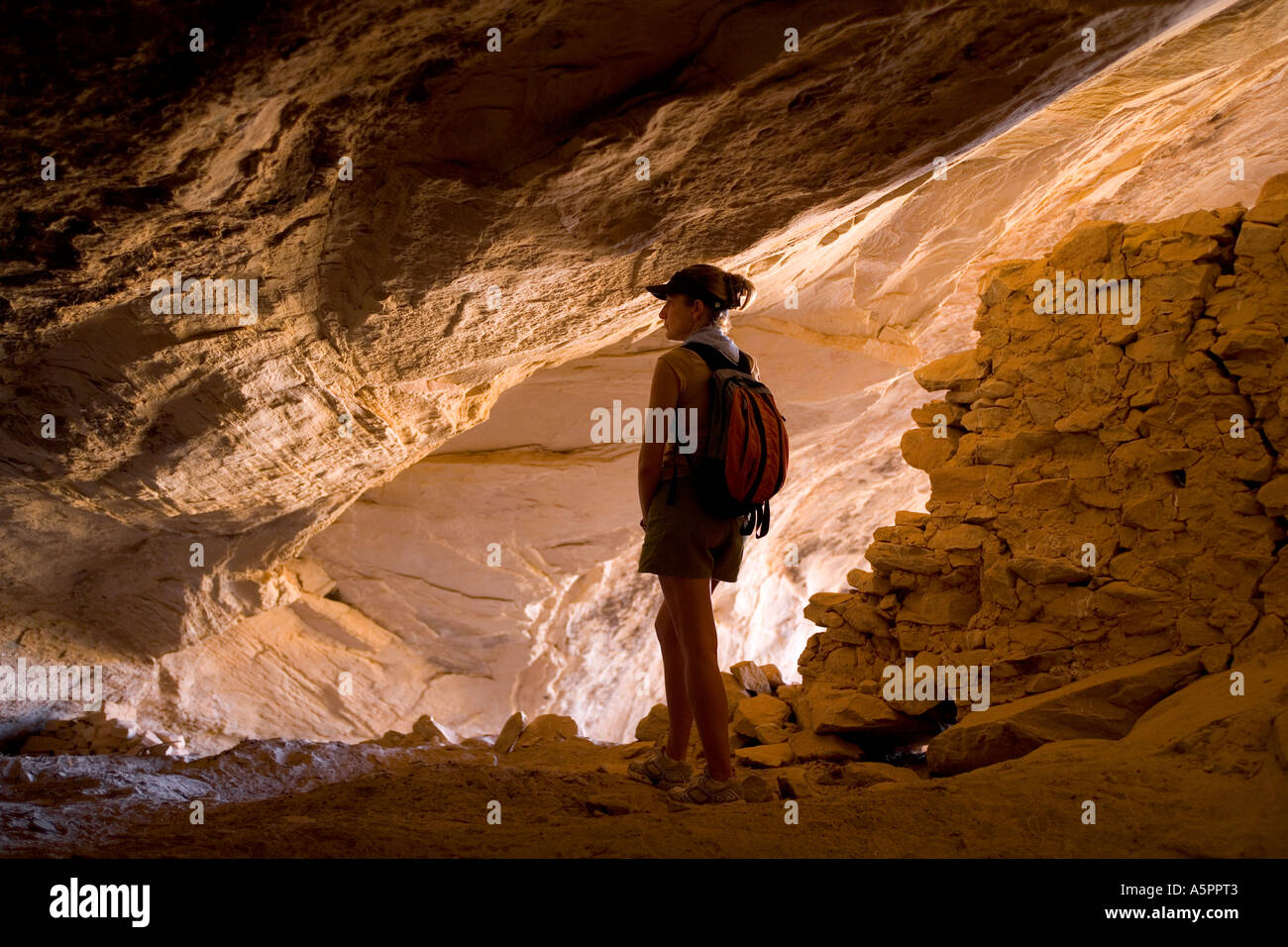 Exploring Stock Images Hiker exploring ruins hi-res stock photography and images - Alamy
