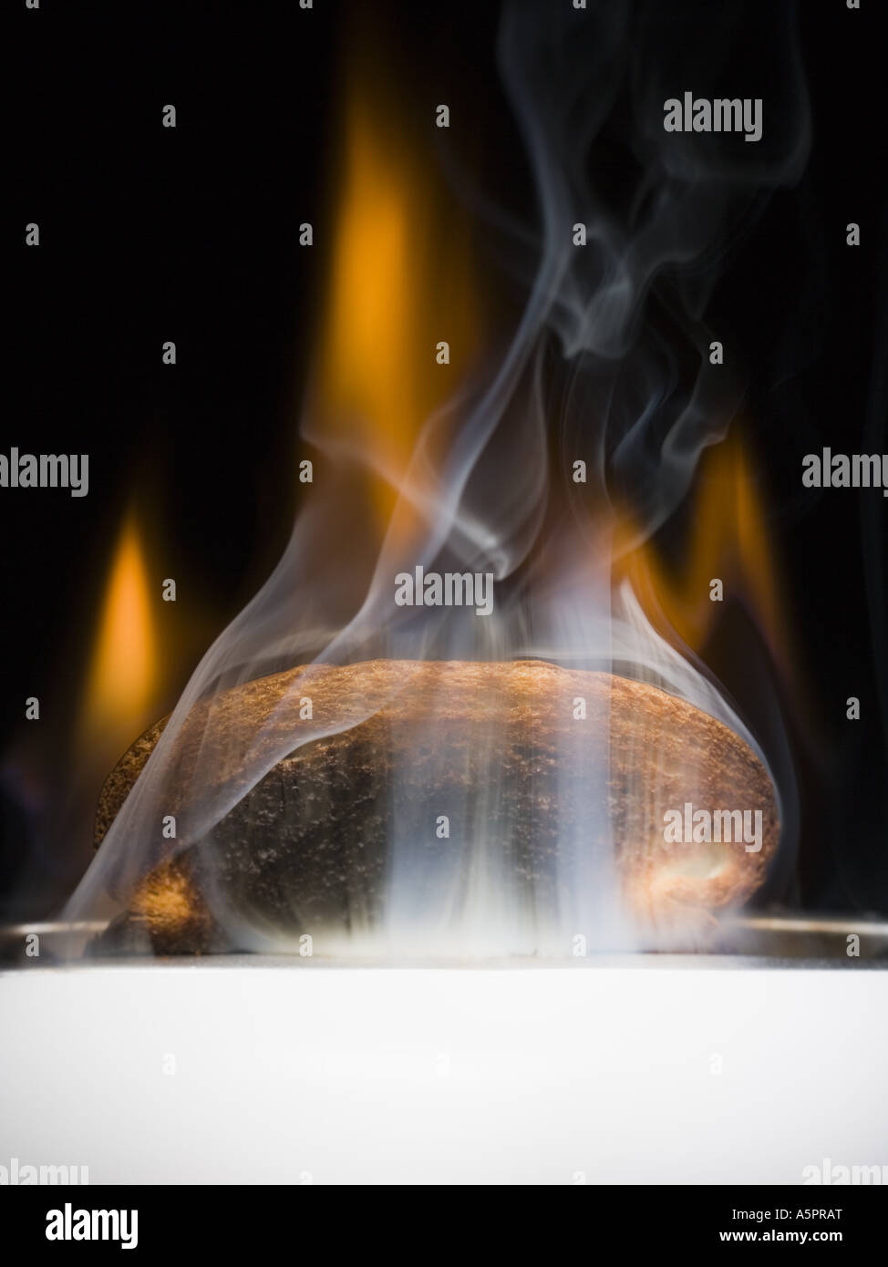 Burning toast slices in toaster Stock Photo Alamy