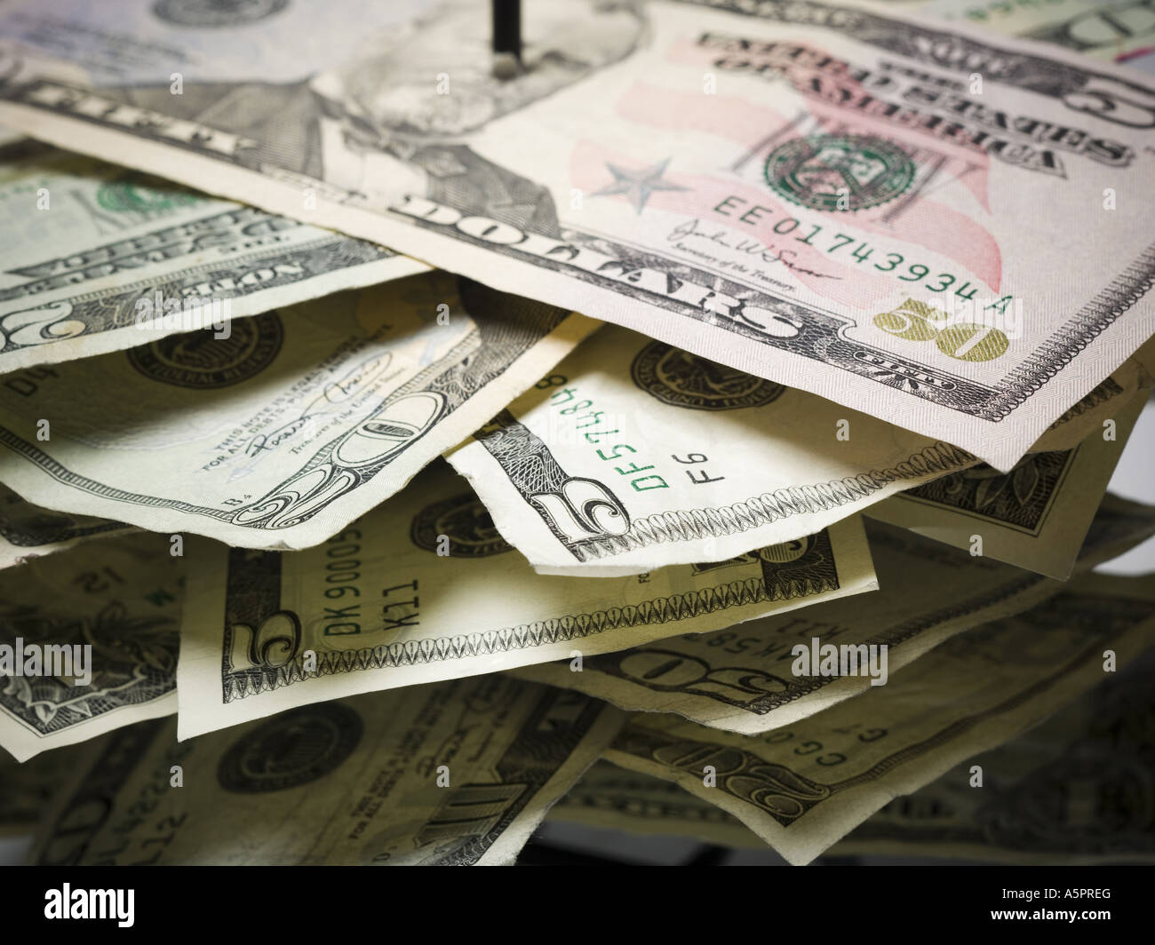 Close-up of American currency Stock Photo