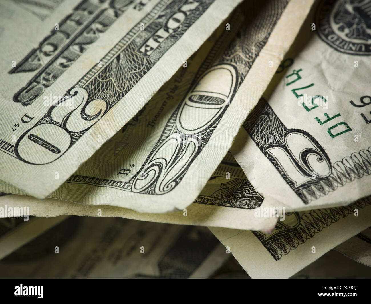 Close-up of American currency Stock Photo