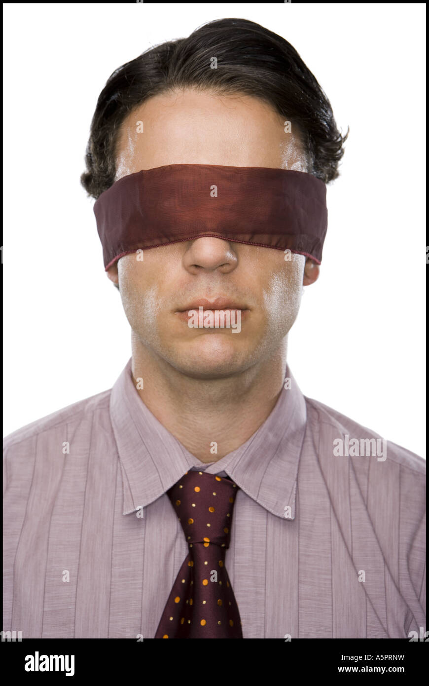 Blindfolded Man Throws Up His Hands Stock Photo, Picture and Royalty Free  Image. Image 7562056.