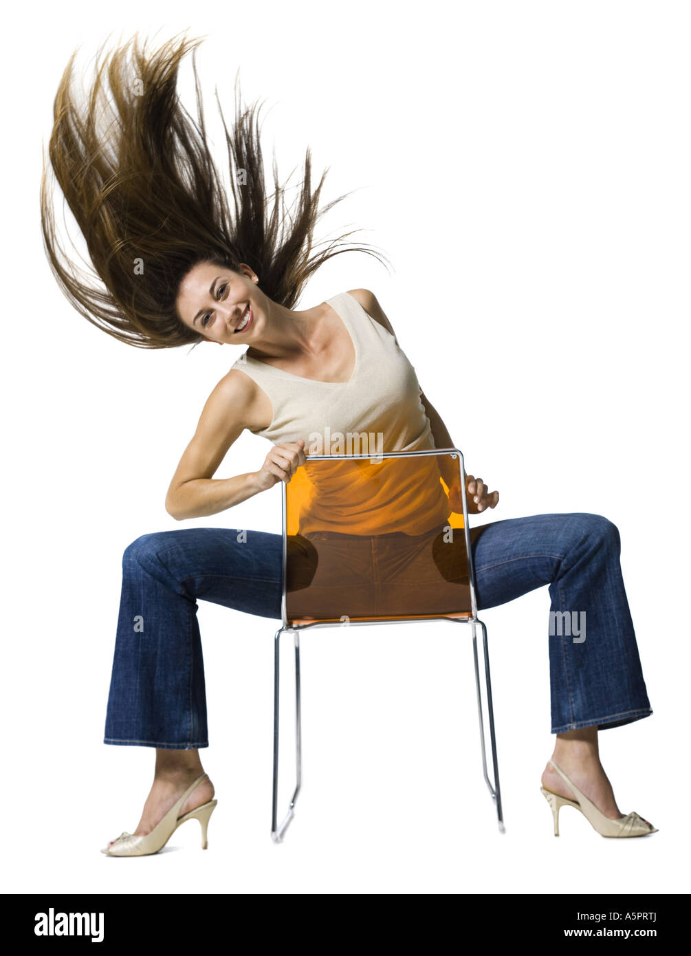 Seated facing backwards Cut Out Stock Images & Pictures Alamy