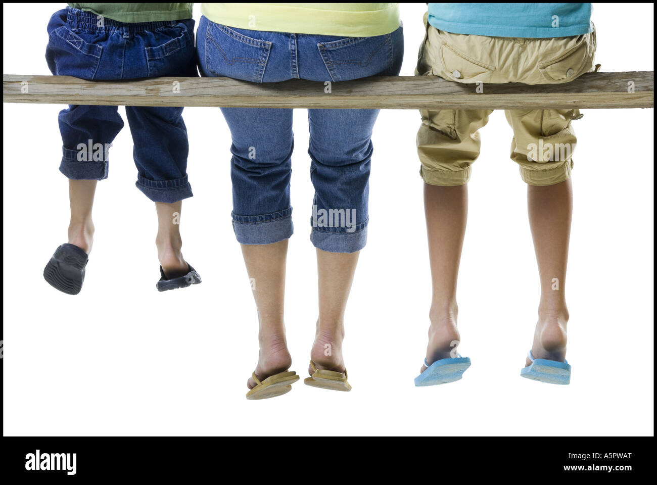 Rear view silhouette mother children hi-res stock photography and ...