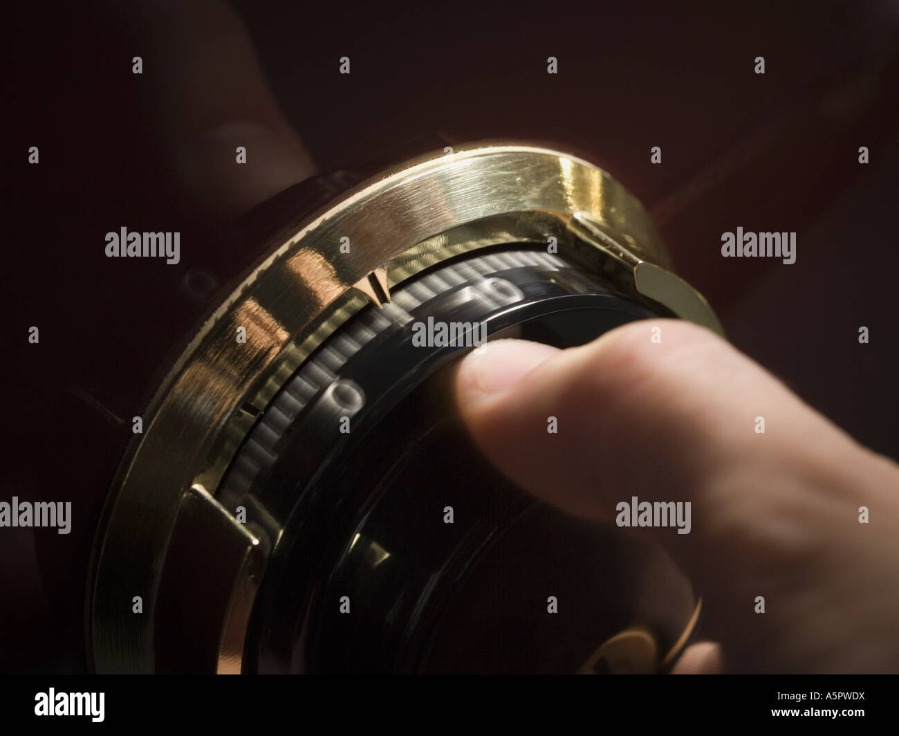 Hand opening combination lock Stock Photo Alamy