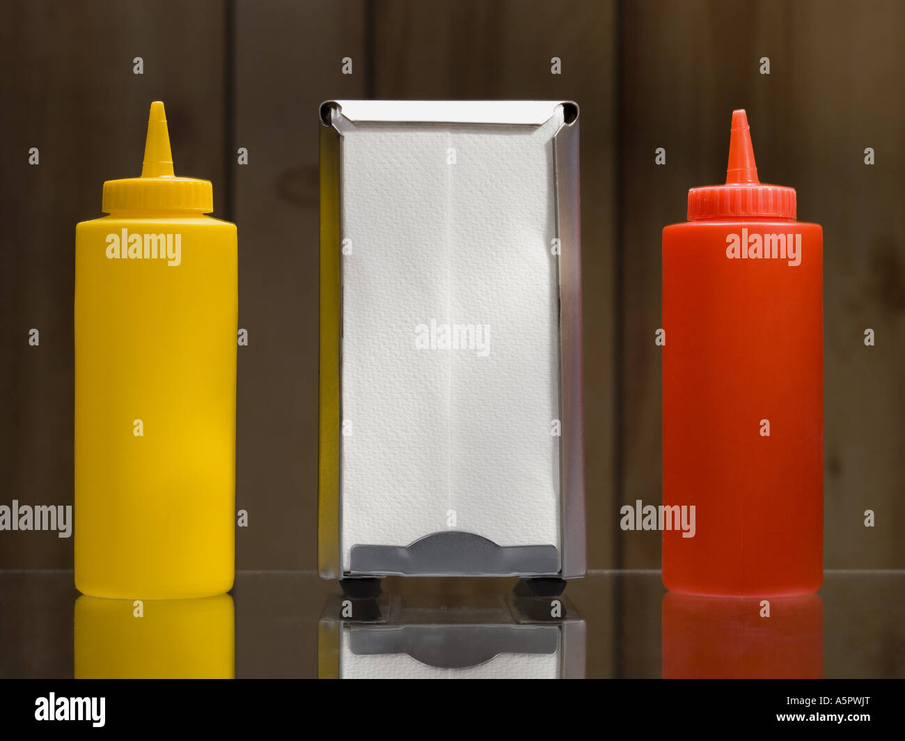 Mustard ketchup dispenser dispensers hi-res stock photography and