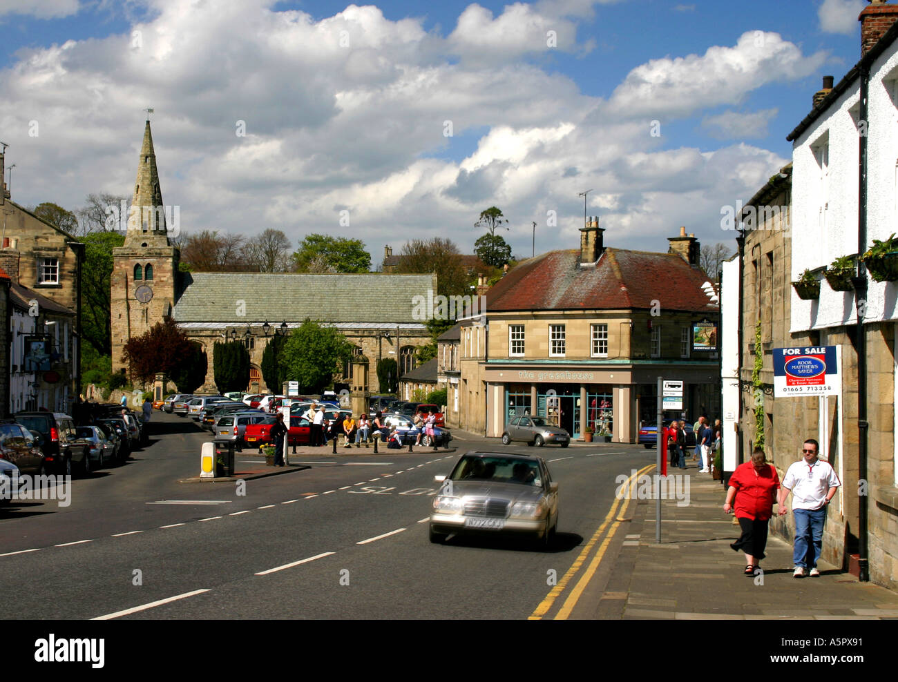 Warkworth Village in Northumberland United Kingdom Stock Photo 3711632