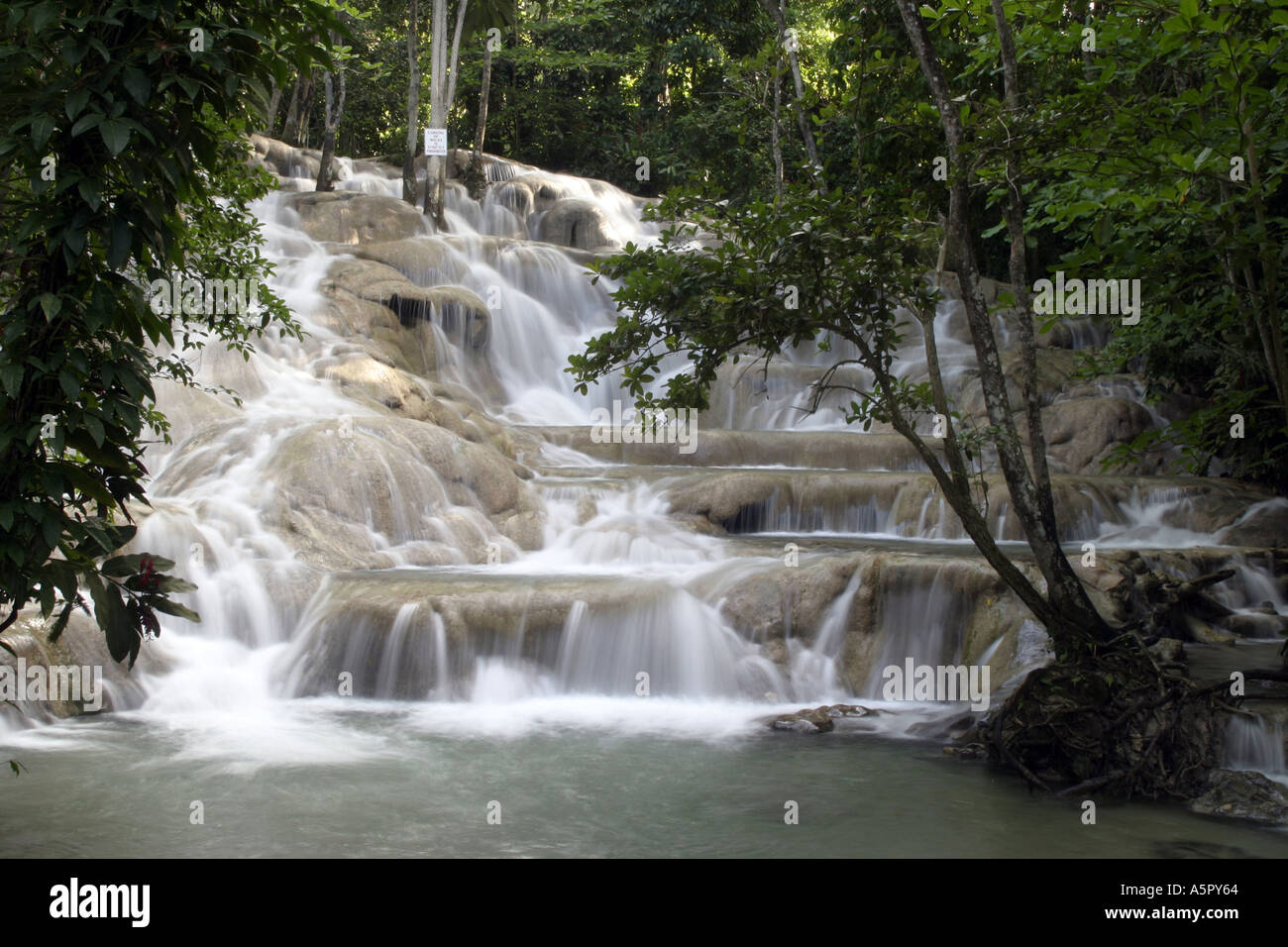 caribbean jamaica ocho rios dunns river falls Stock Photo