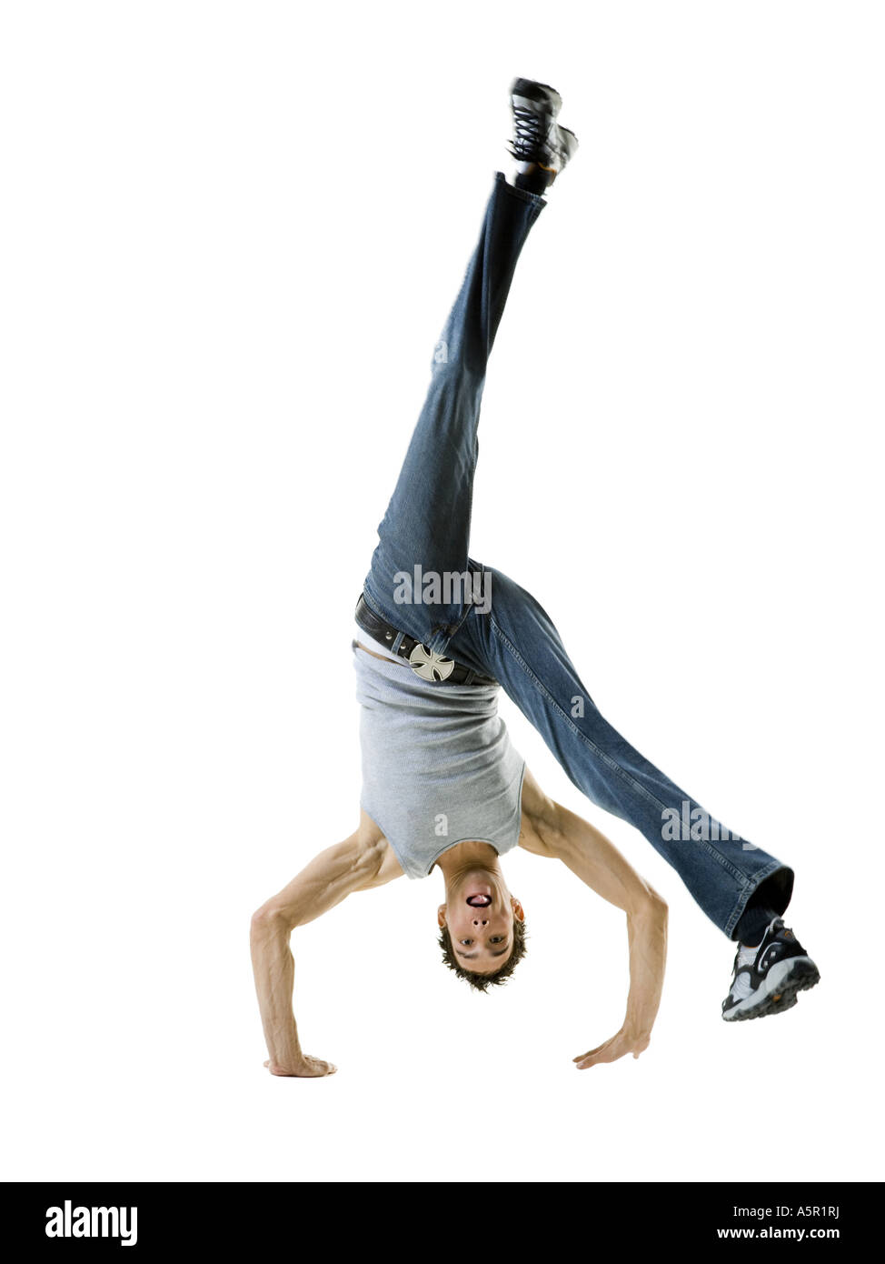 Silhouette man doing back flip hi-res stock photography and images - Alamy