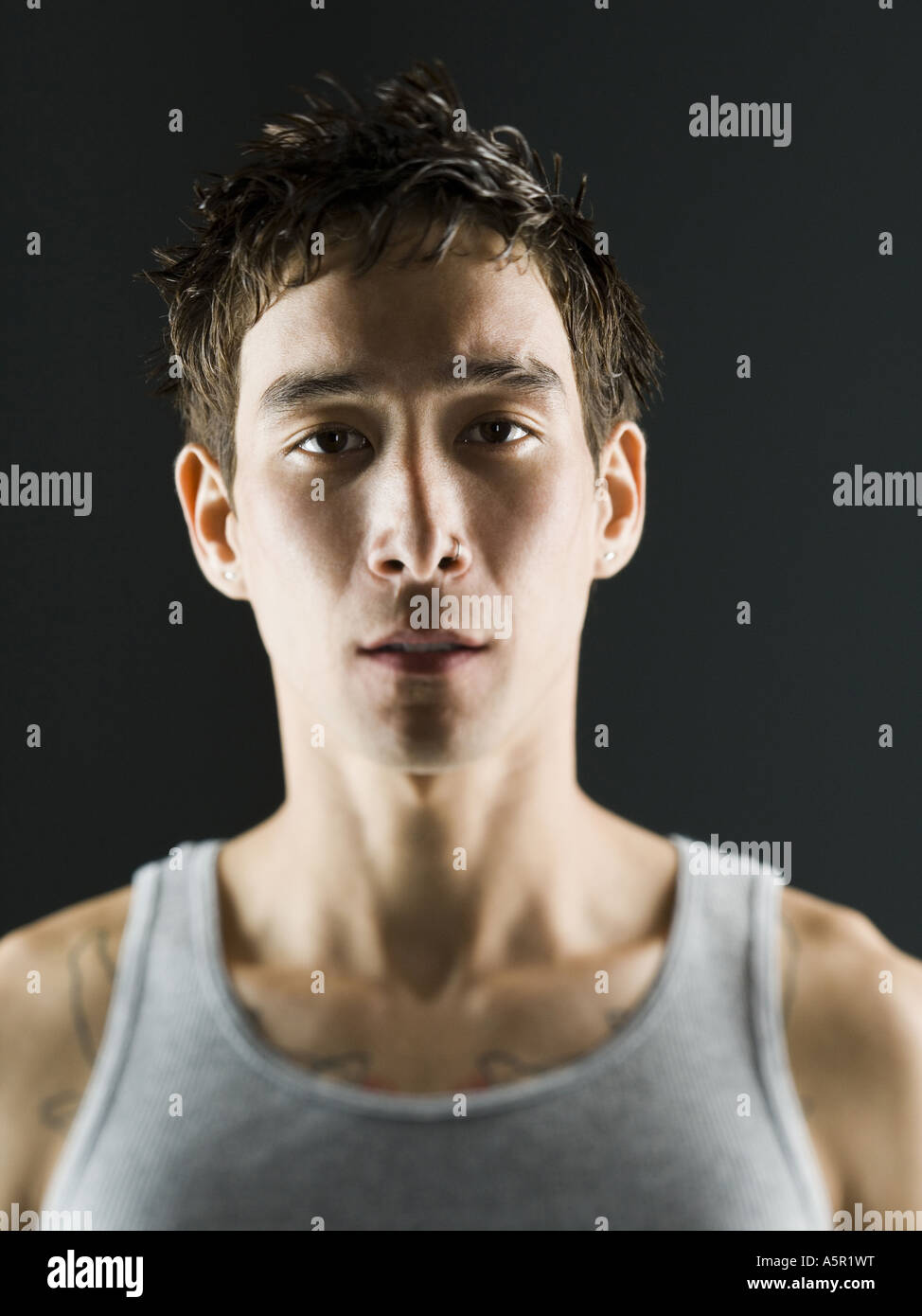 Close up of a young man smiling Stock Photo - Alamy