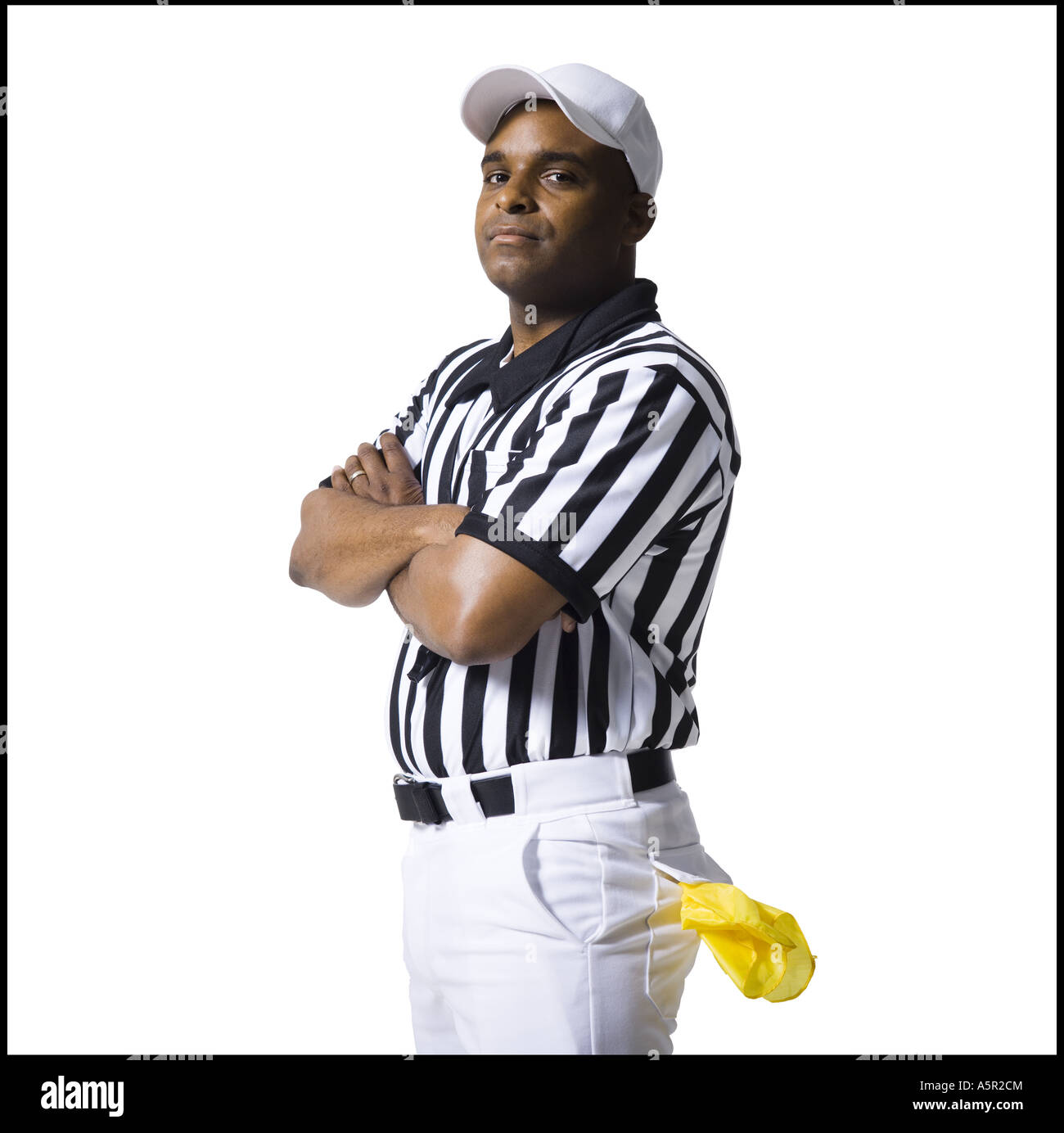 Referee Standing With Arms Crossed Stock Photo - Alamy