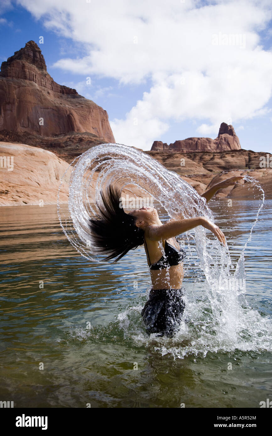 Mature woman swimming costume hi-res stock photography and images - Alamy