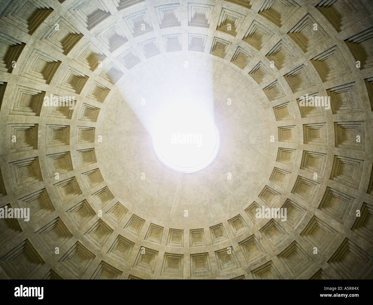 Oculus and coffers in the Pantheon in Rome Italy Stock Photo - Alamy
