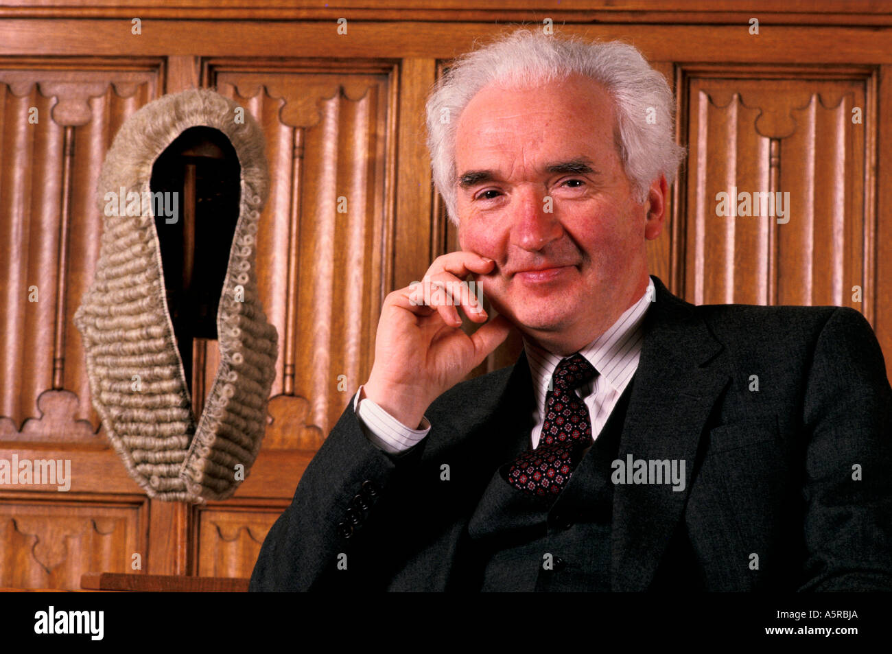 LORD MACKAY, 1988 THE LORD CHANCELLOR, HOUSE OF LORDS, LONDON Stock