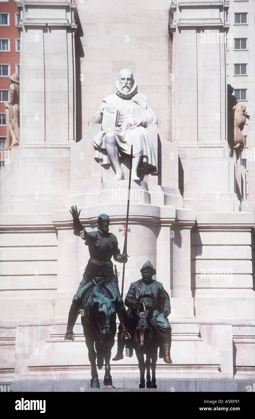 Statue of Don Quixote and Sancho Panza Madrid Spain Stock Photo - Alamy