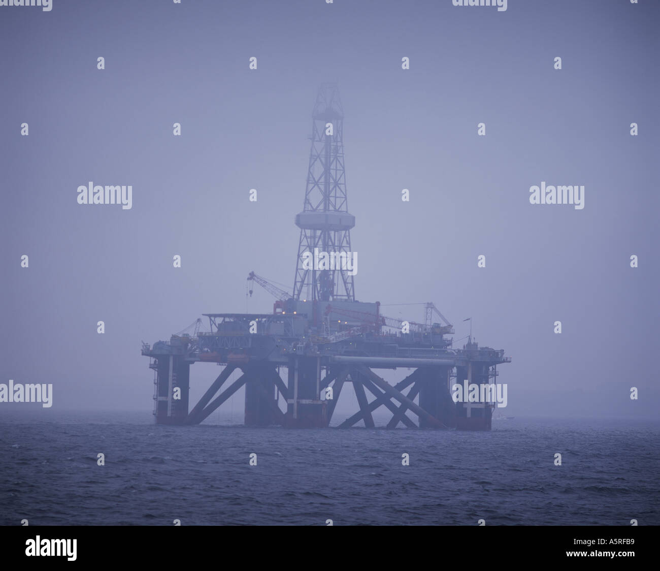 Semi Submersible Oil Rig Firth of Forth Scotland Stock Photo - Alamy
