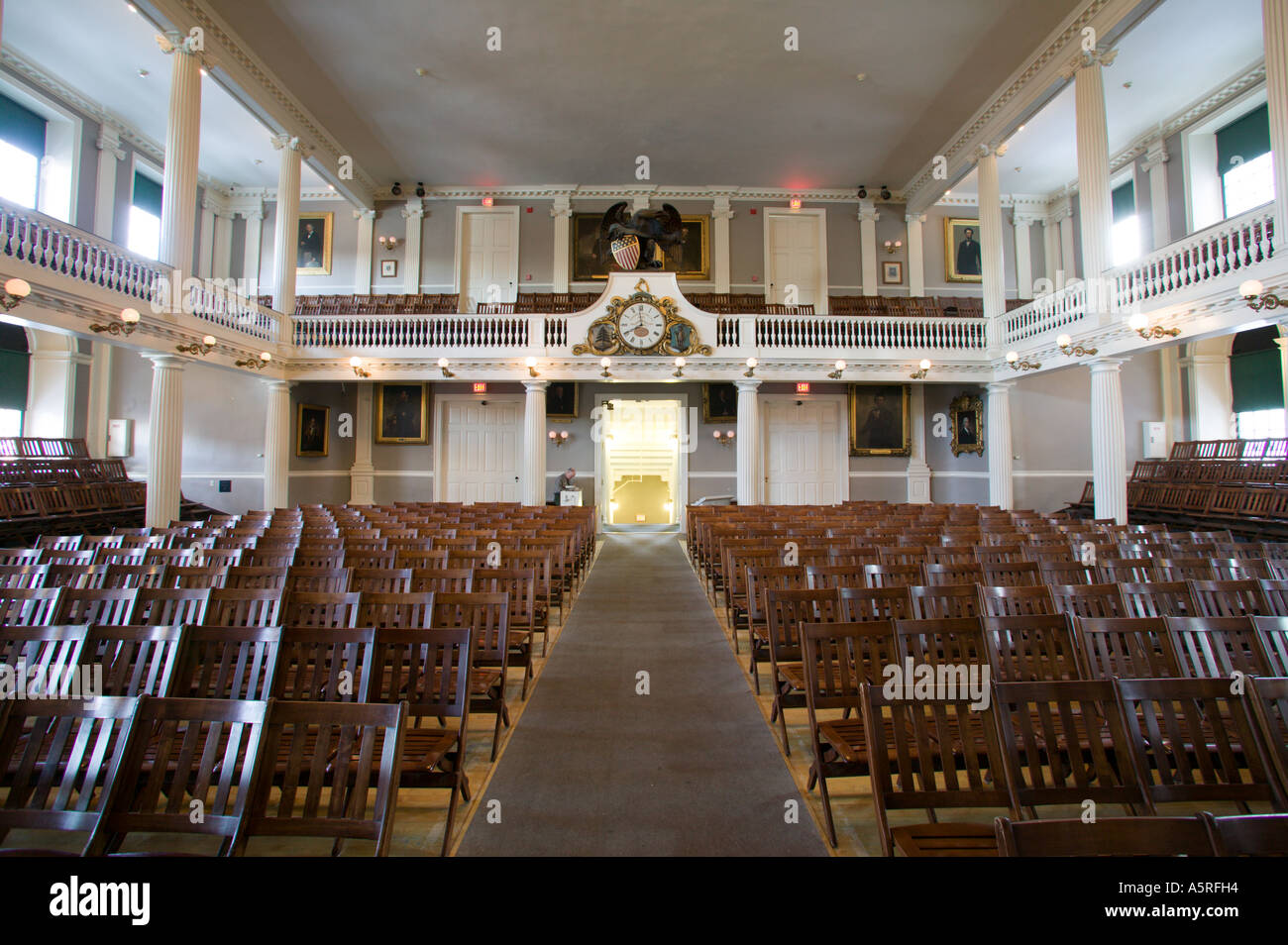 Interior of Faneuil Hall Birthplace of Liberty Boston Massachusetts