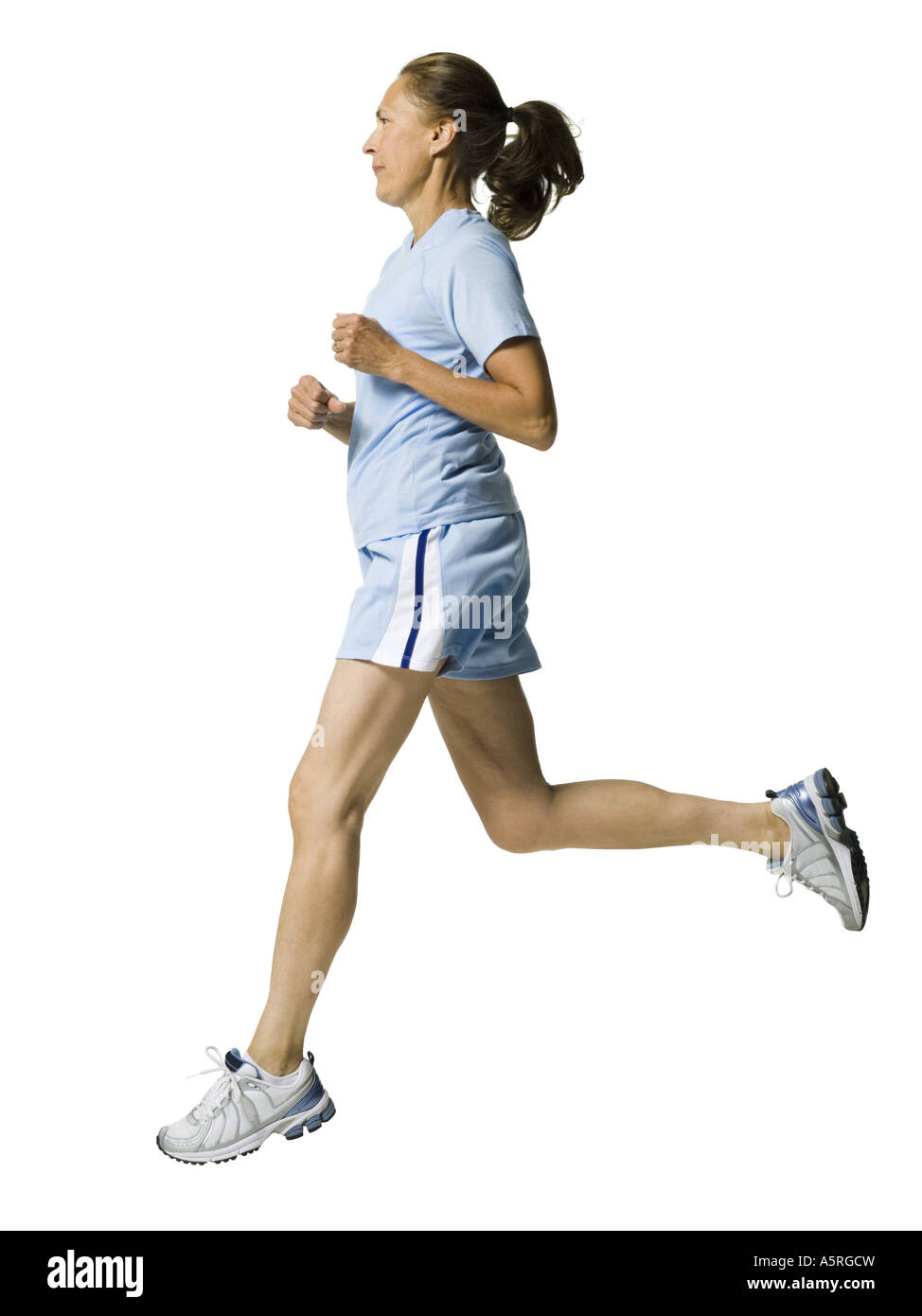 Profile of a senior woman running Stock Photo - Alamy