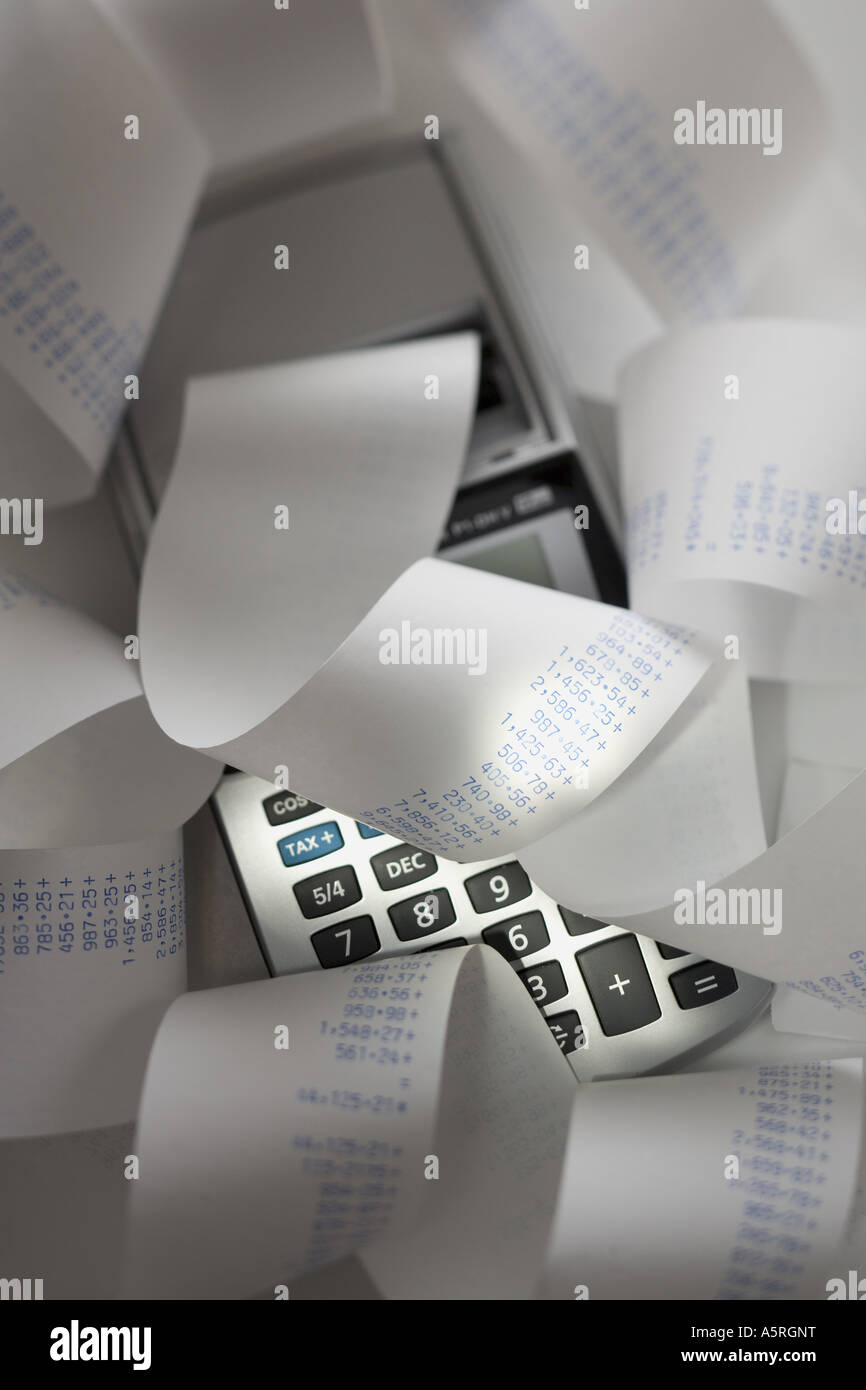 Adding machine with tape color hires stock photography and images Alamy
