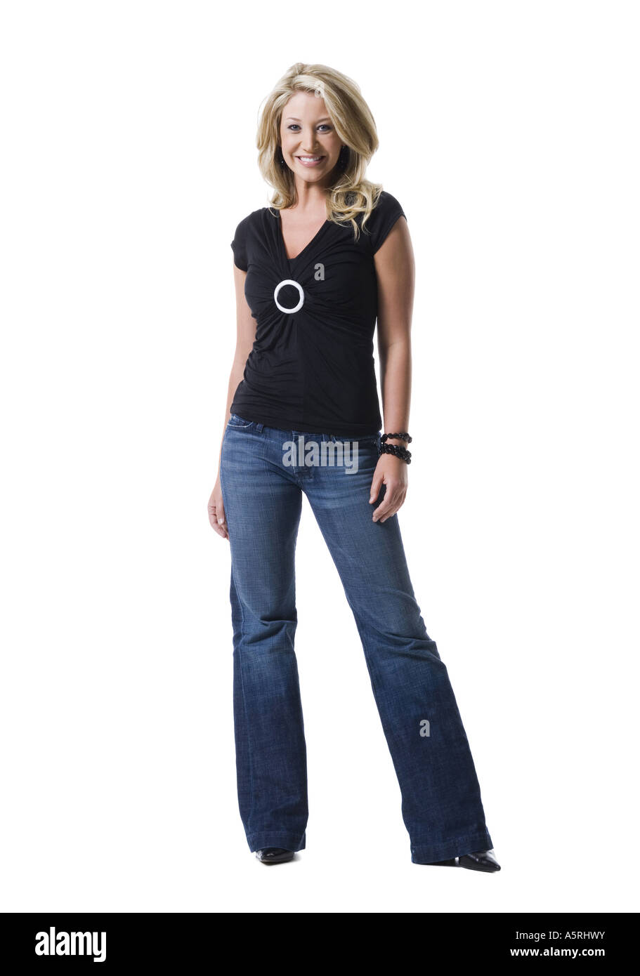 Portrait of a young woman smiling Stock Photo - Alamy