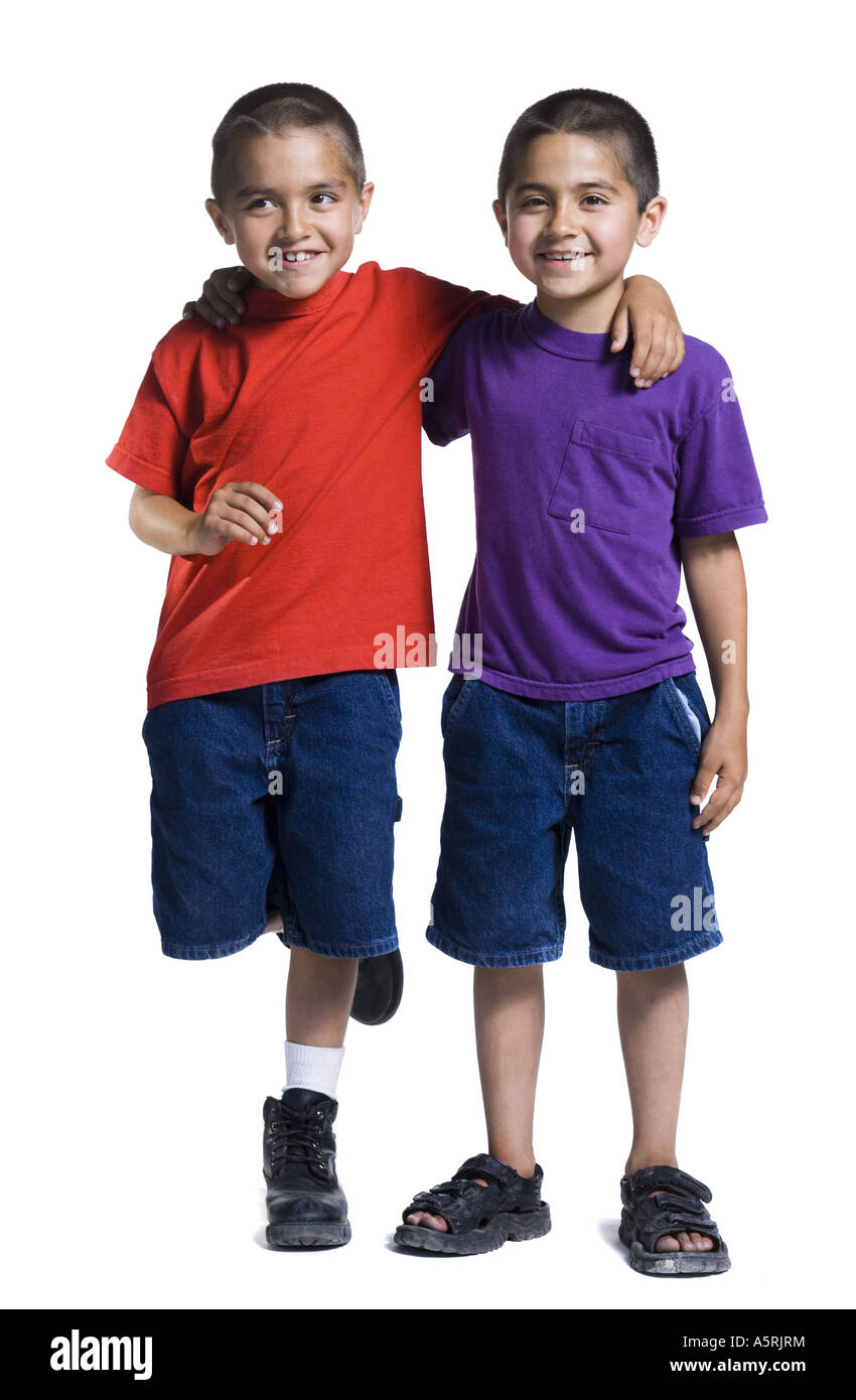 Two young brothers Stock Photo
