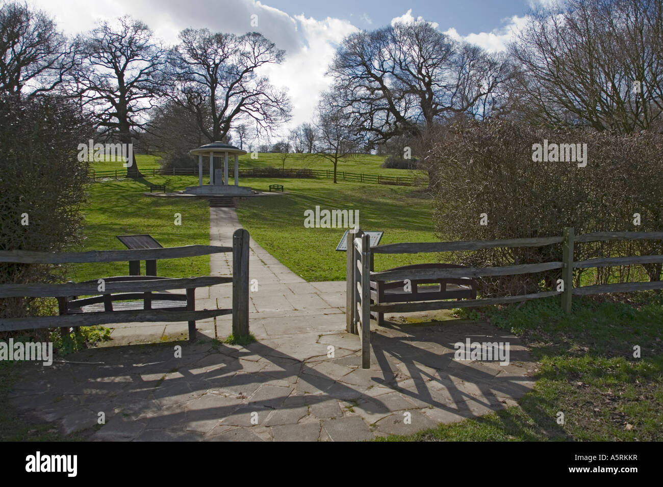 American Bar Association ABA Commemoration of Magna Carta at Runnymede, Egham, Surrey, England Stock Photo