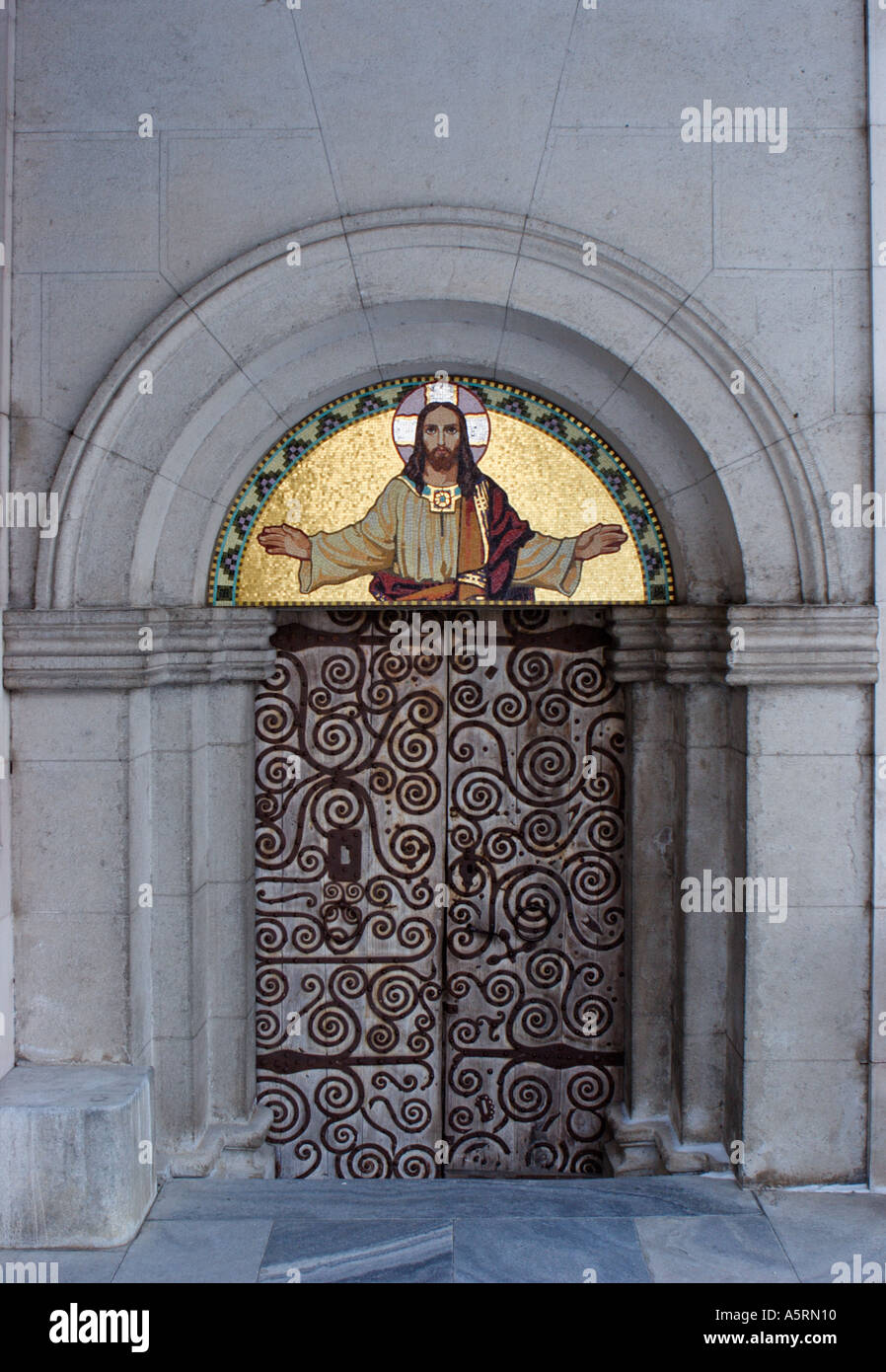 portal of the church of Pürgg Styria Austria Stock Photo