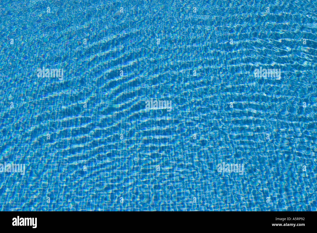 Pattern created by ripples in swimming pool Stock Photo