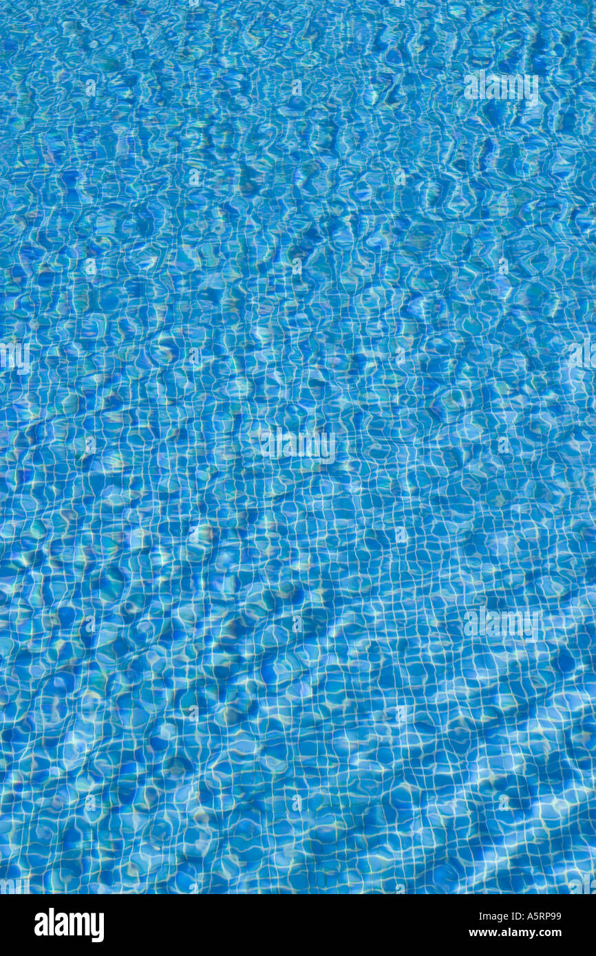 Pattern created by ripples in swimming pool Stock Photo