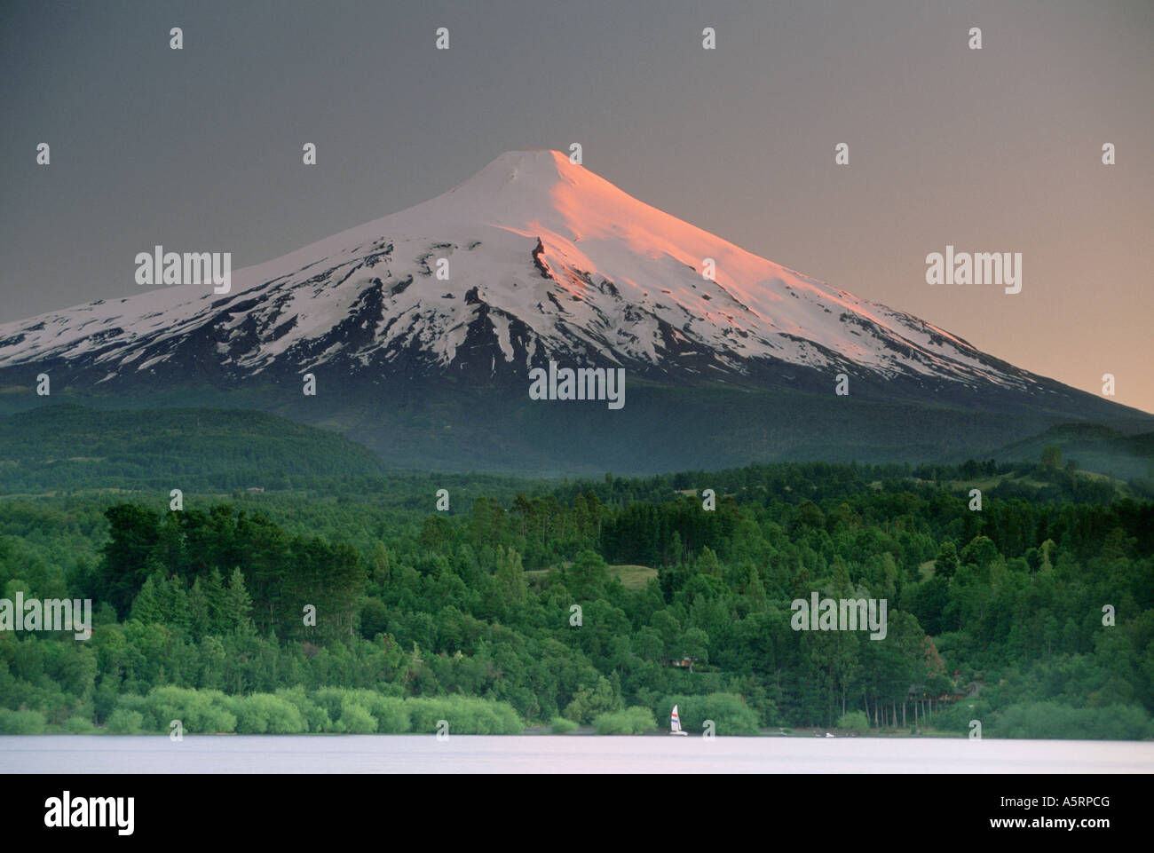 Volcan Villarrica an active volcano in the Lakes District Southern