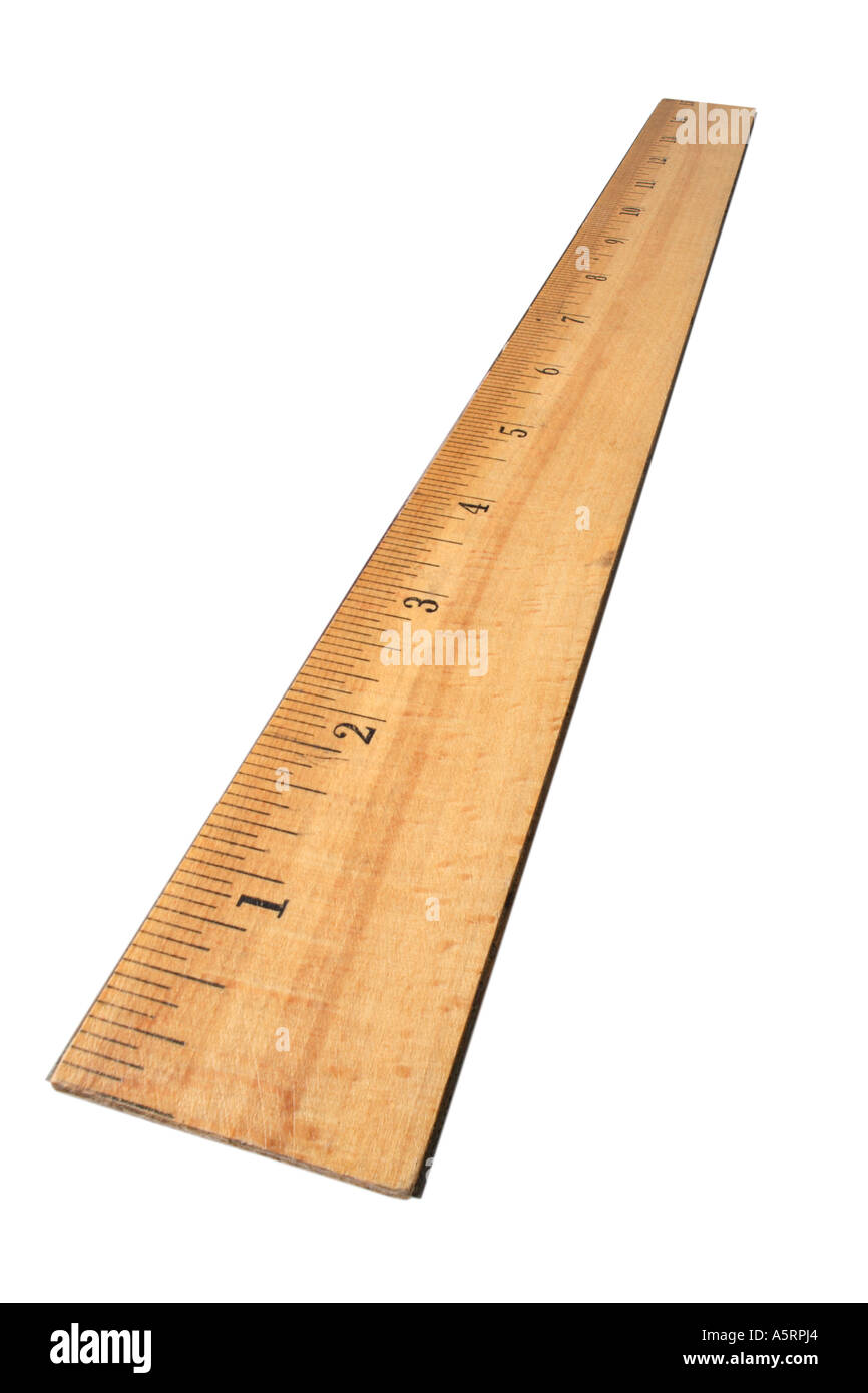 School Ruler Stock Photo