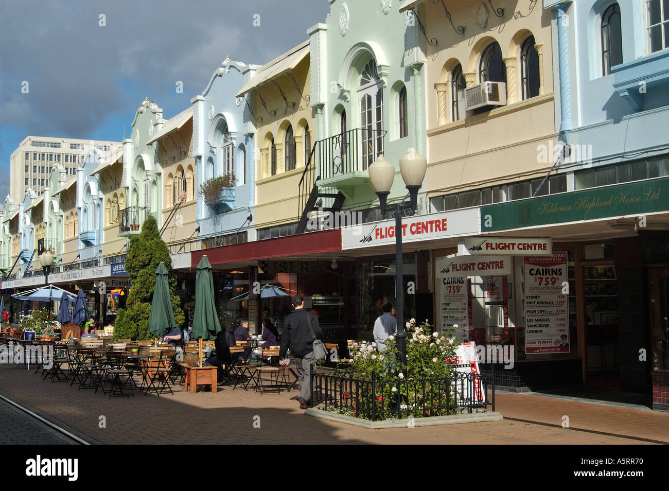 Shopping Mall With Historic Buildings In Christchurch New Zealand