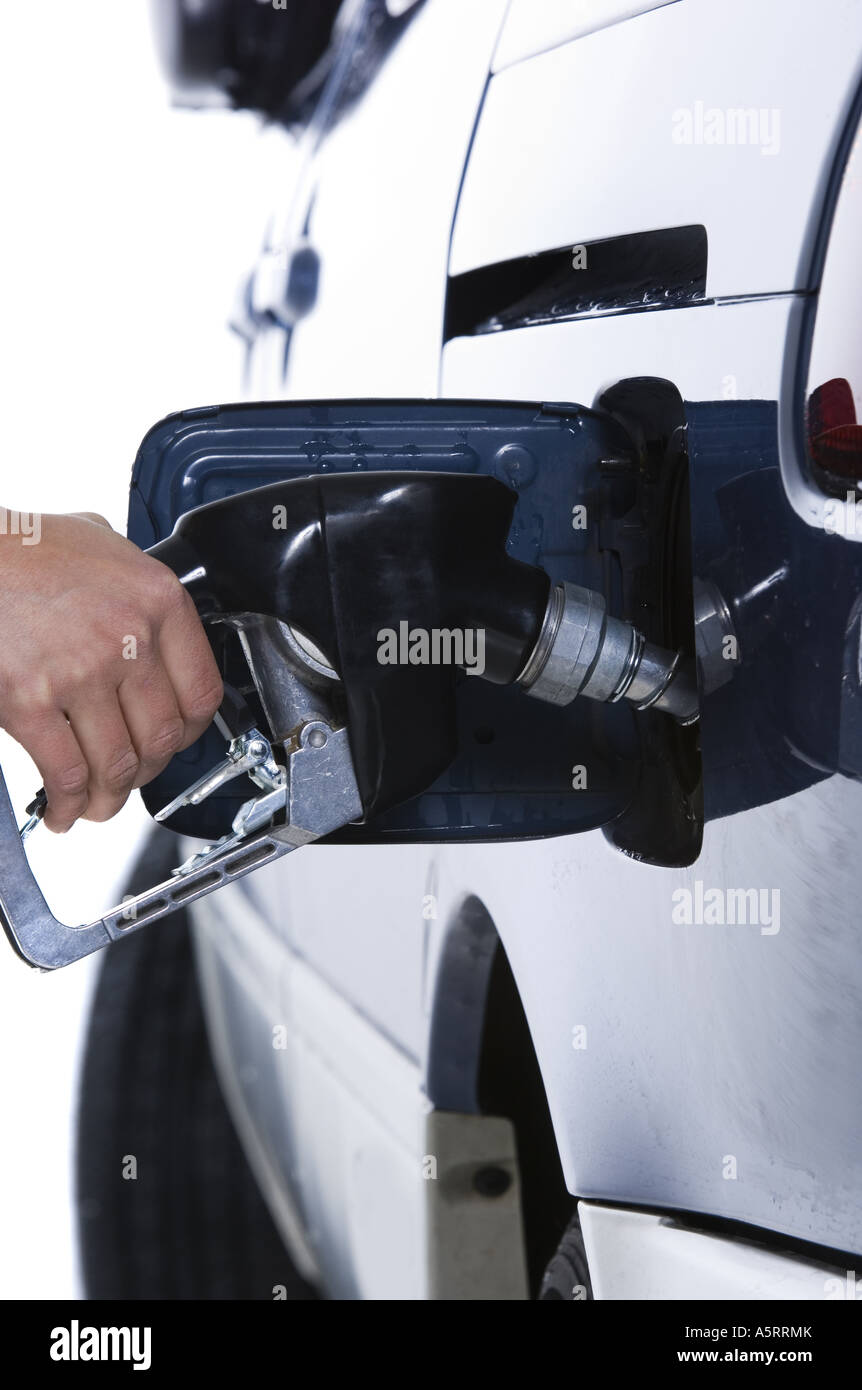 Filling up gas tank Stock Photo Alamy